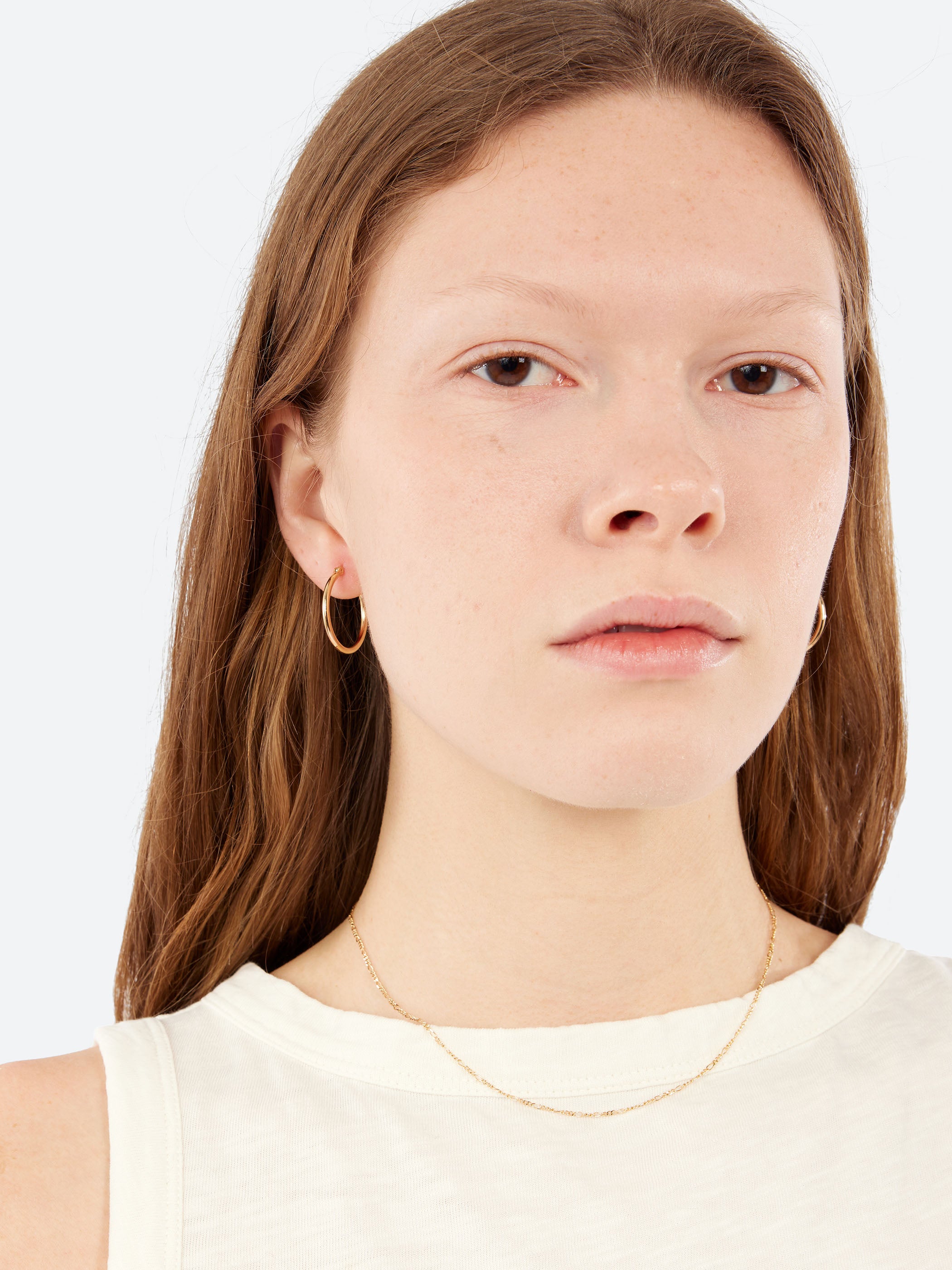 Brittney Round Hoop Earrings