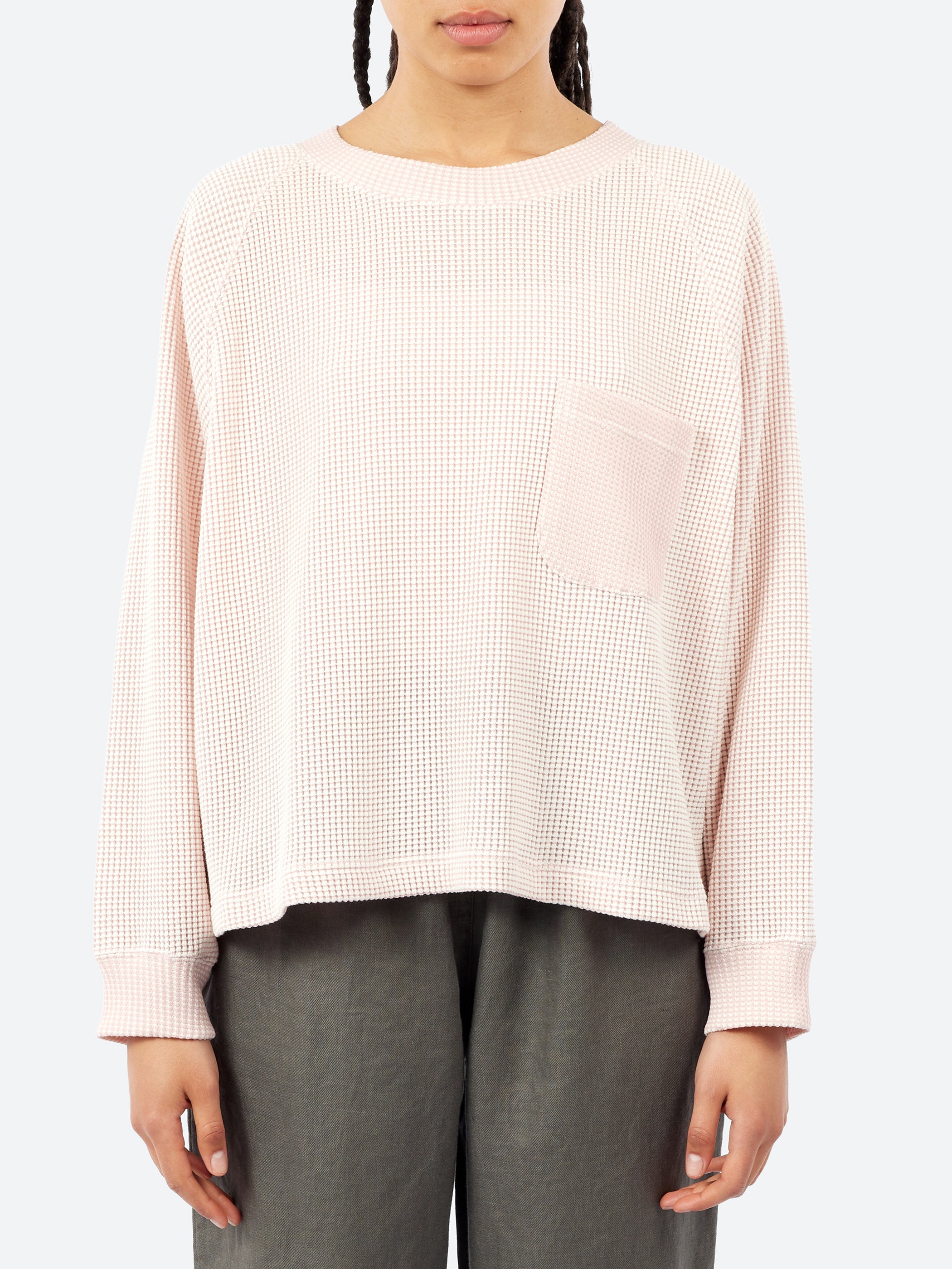 Waffle Raglan Sleeve T-Shirt