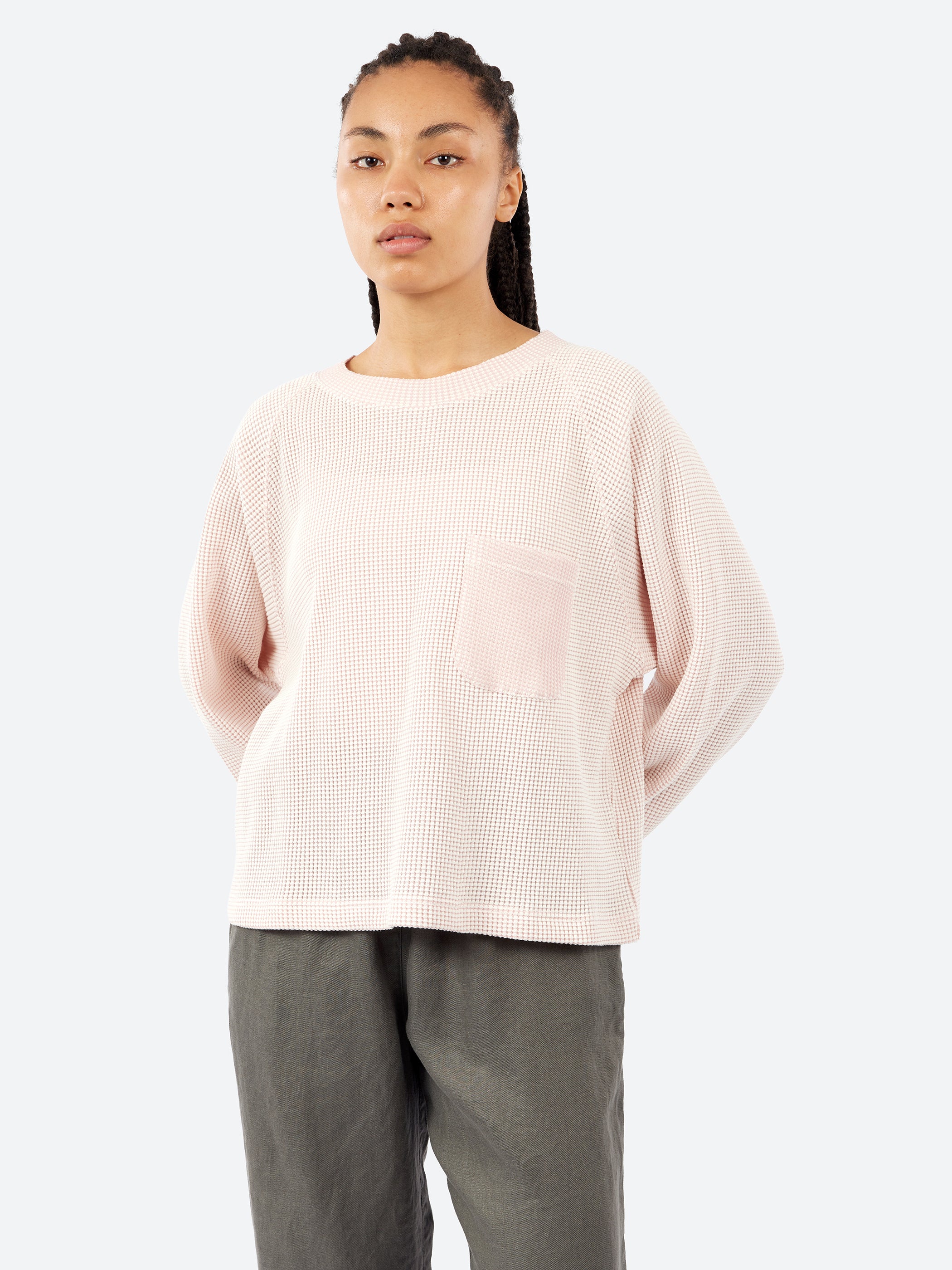 Waffle Raglan Sleeve T-Shirt