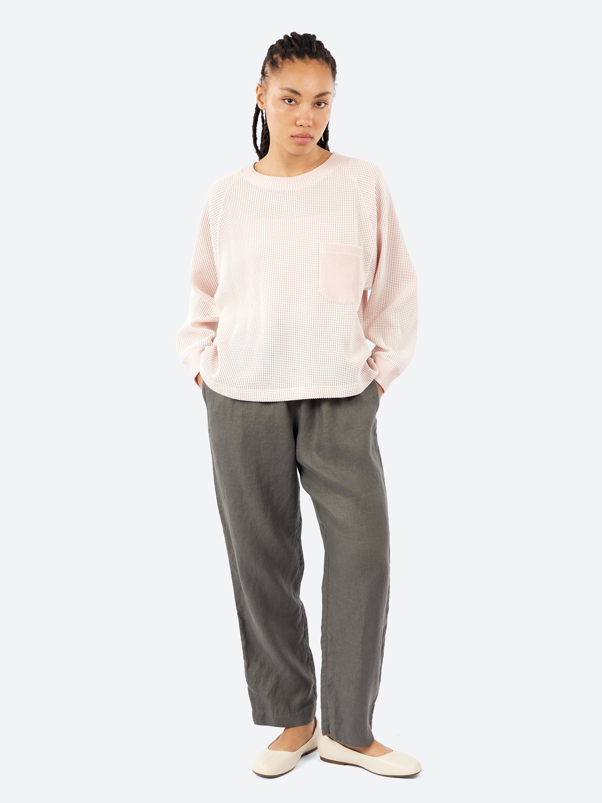 Waffle Raglan Sleeve T-Shirt