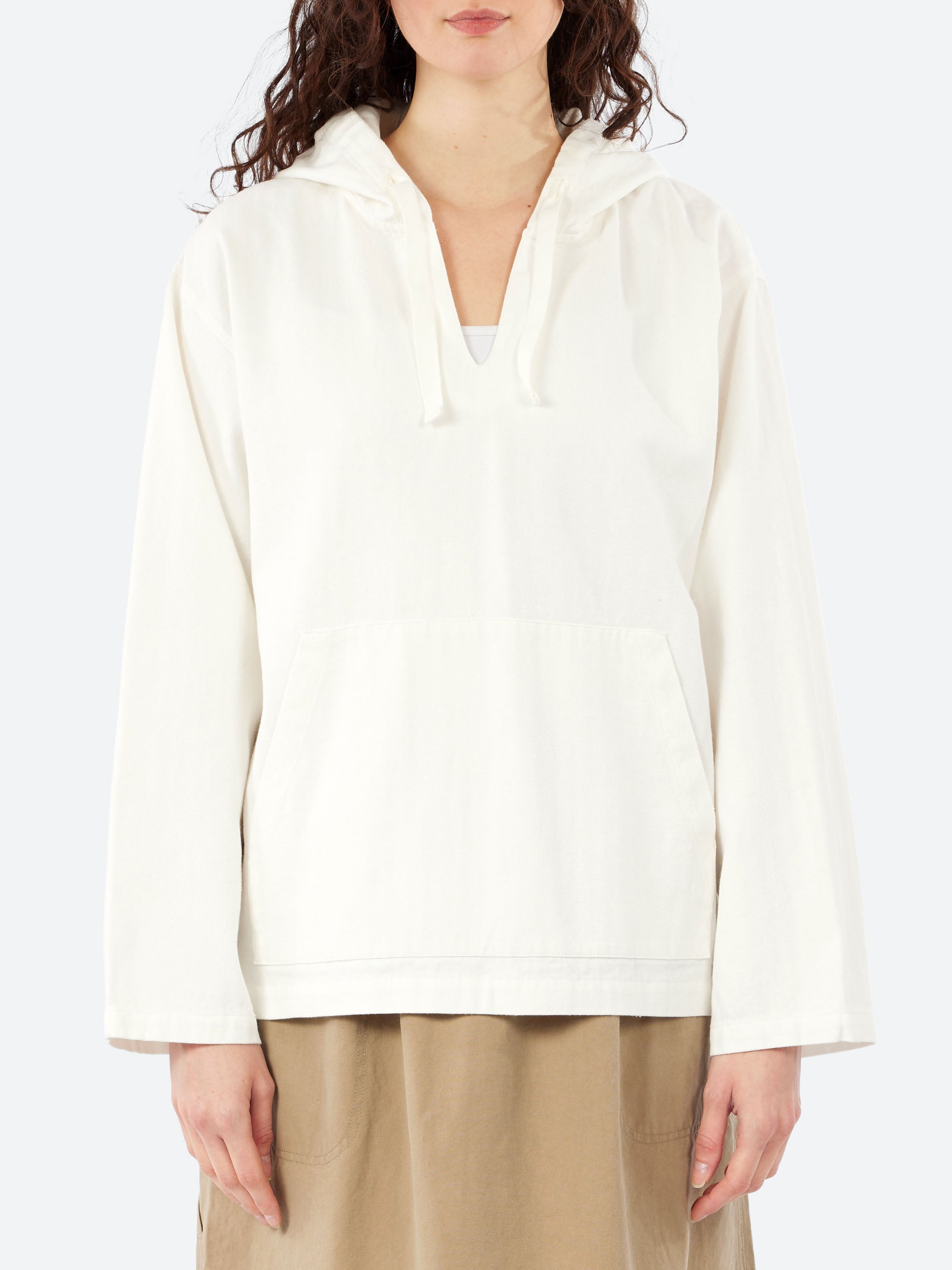 Cotton Linen Herringbone Hoodie