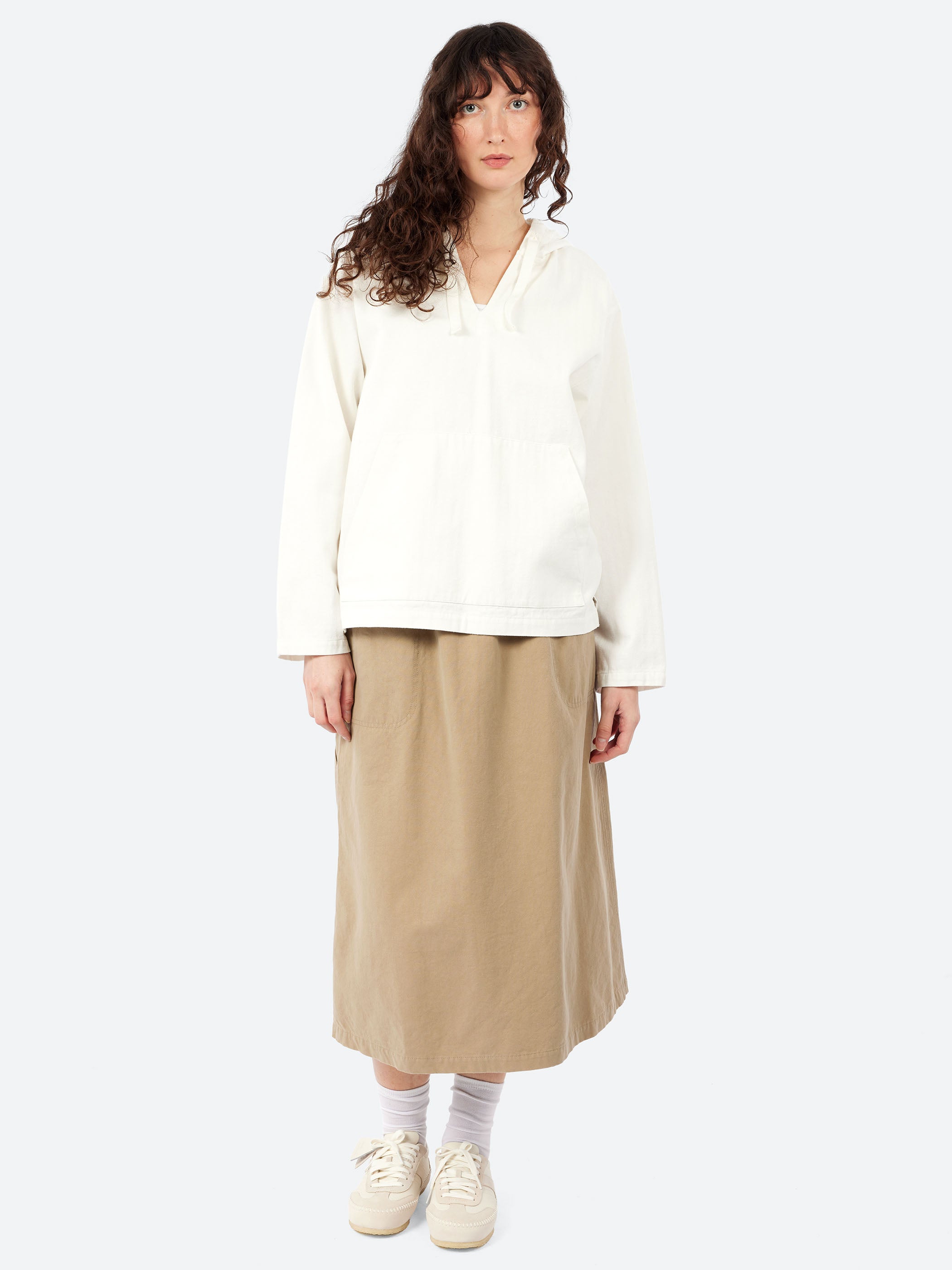 Cotton Linen Herringbone Hoodie