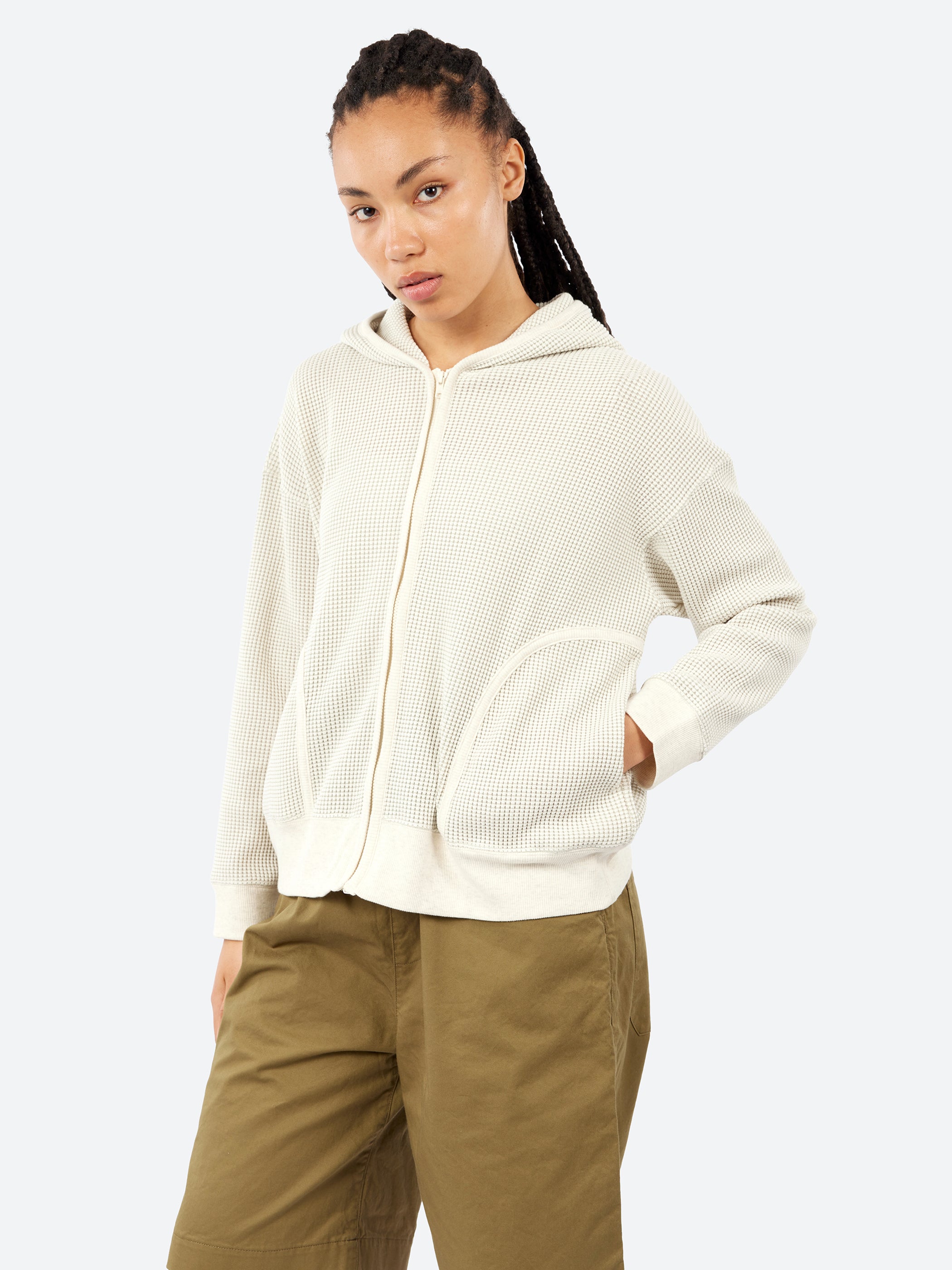 Waffle Zip Hoodie