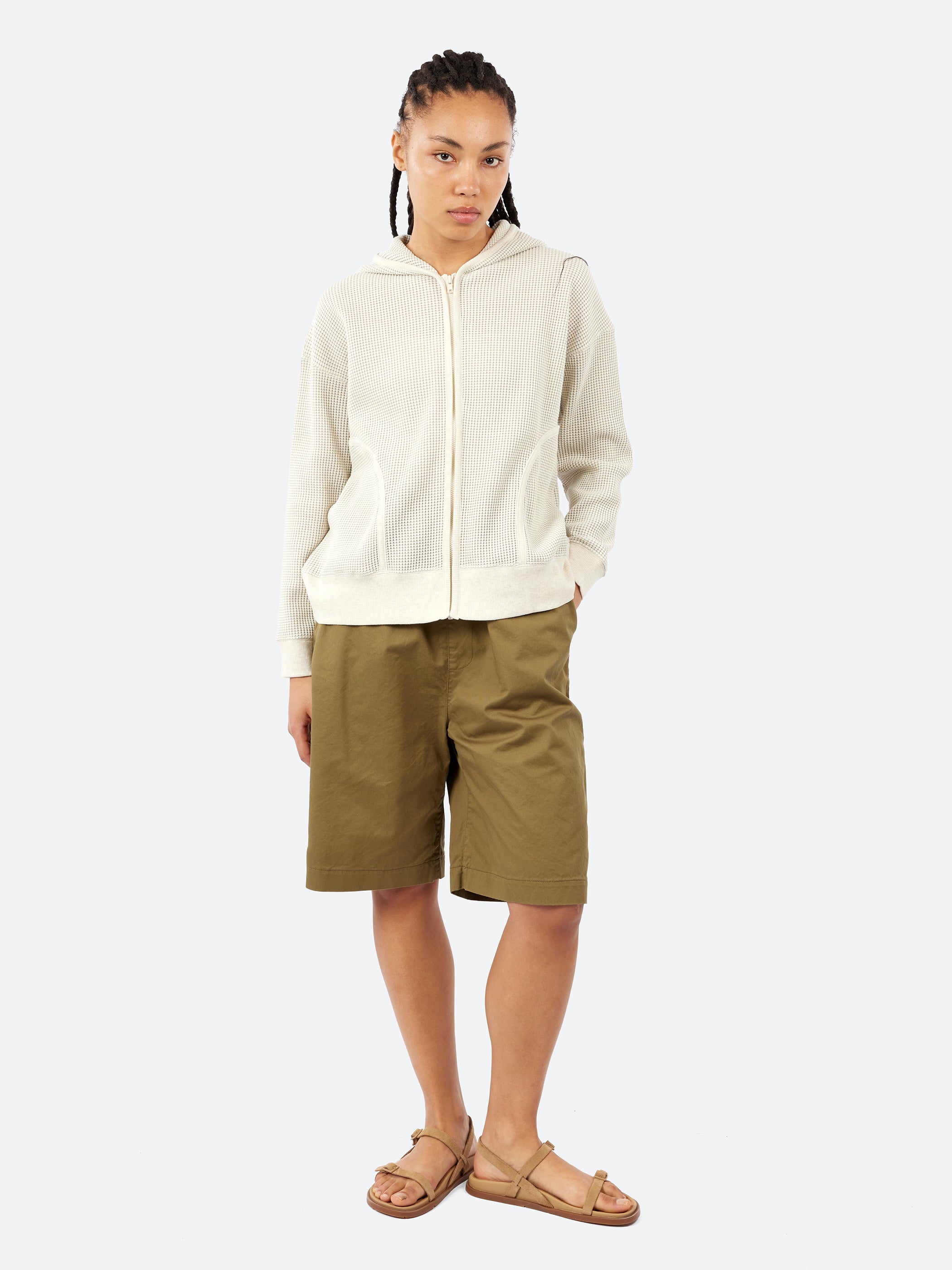 Waffle Zip Hoodie