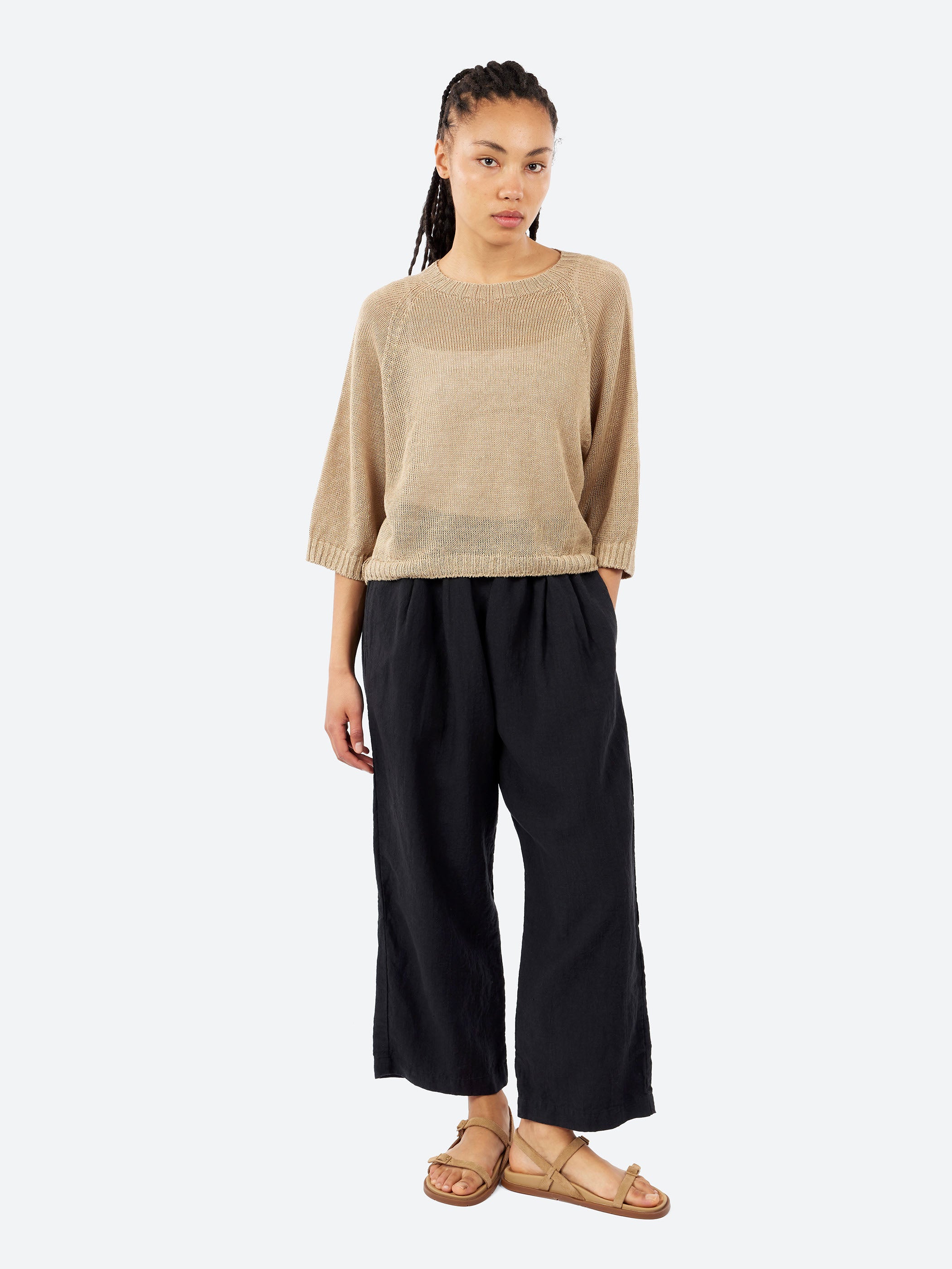 Linen Knit Pullover