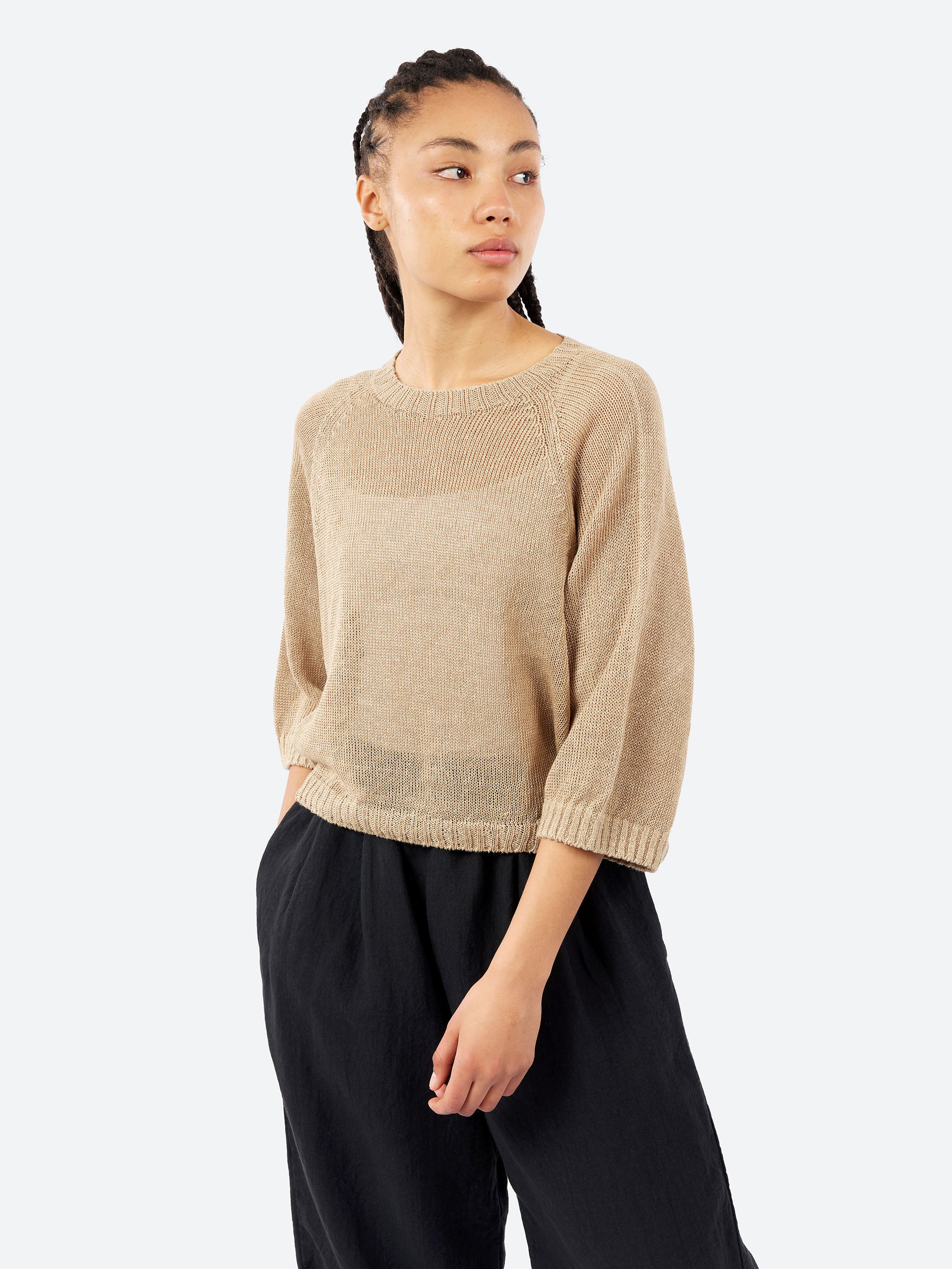 Linen Knit Pullover