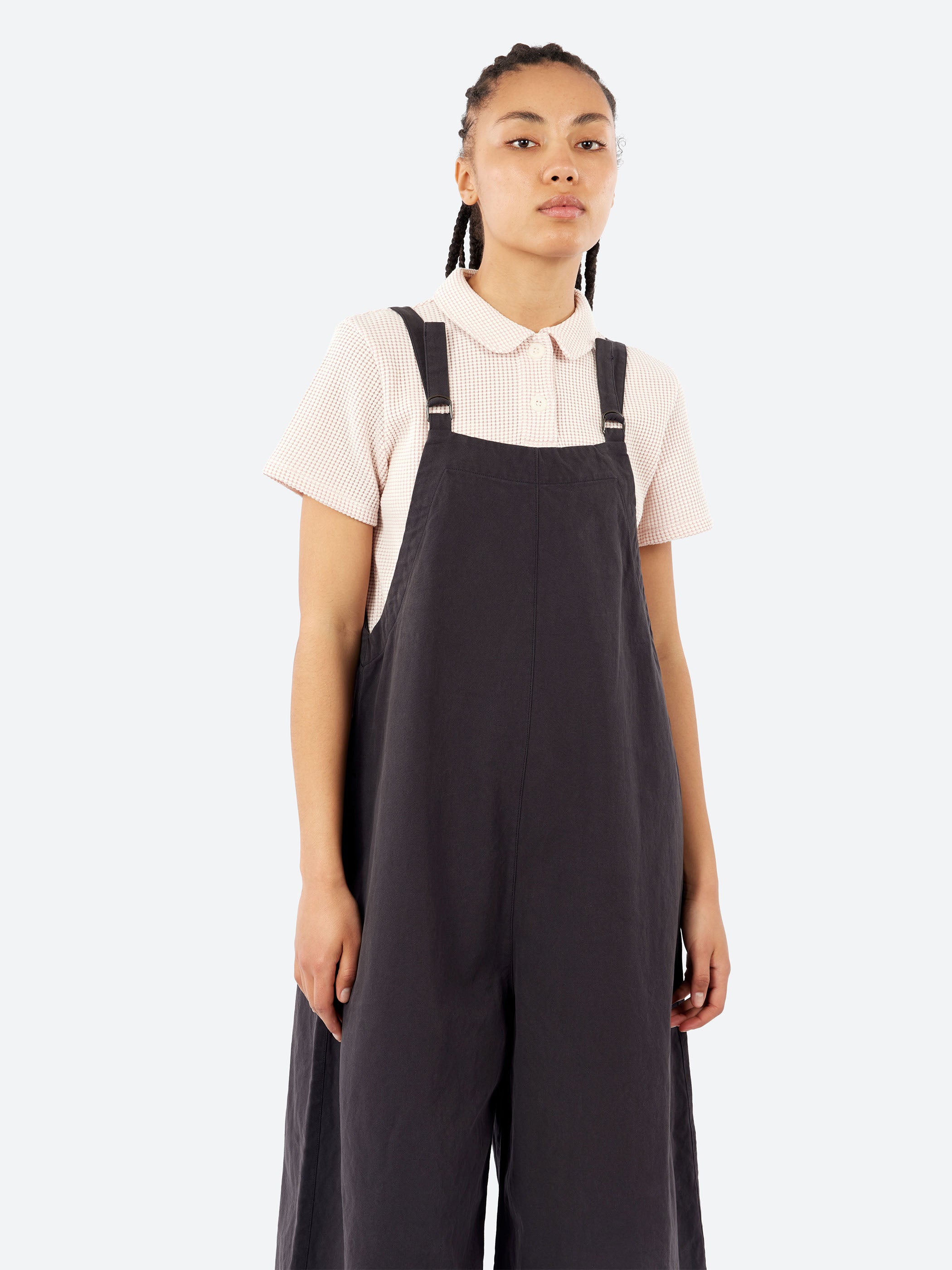 Cotton Linen Canvas Salopette Pants