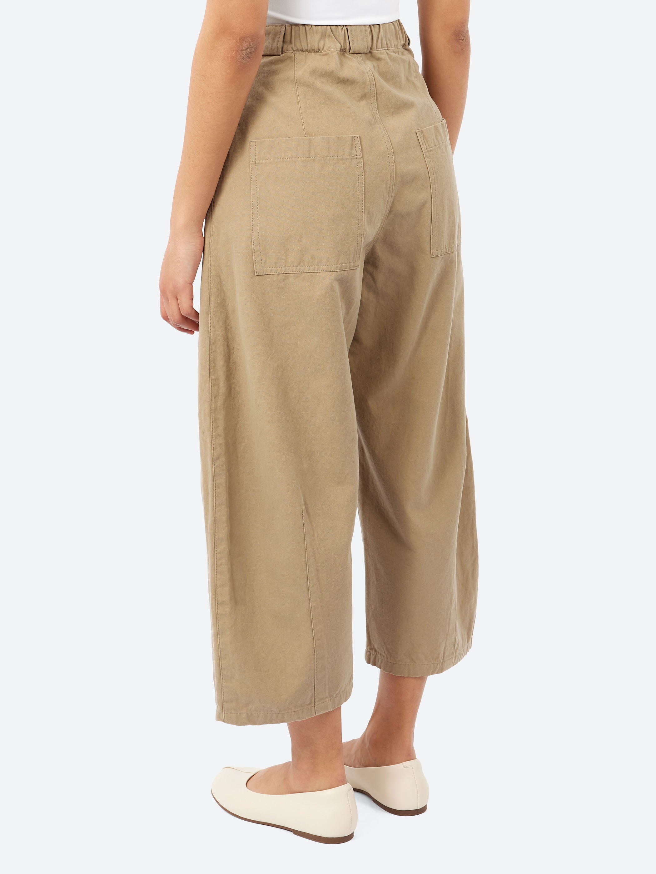 Cotton Linen Canvas Tulip Pant
