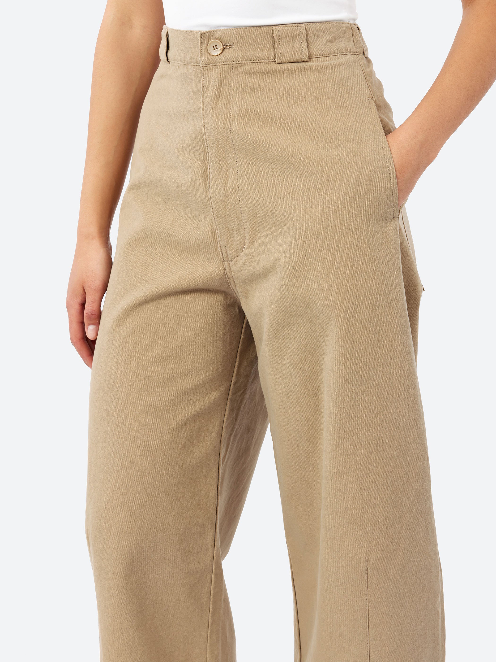 Cotton Linen Canvas Tulip Pant