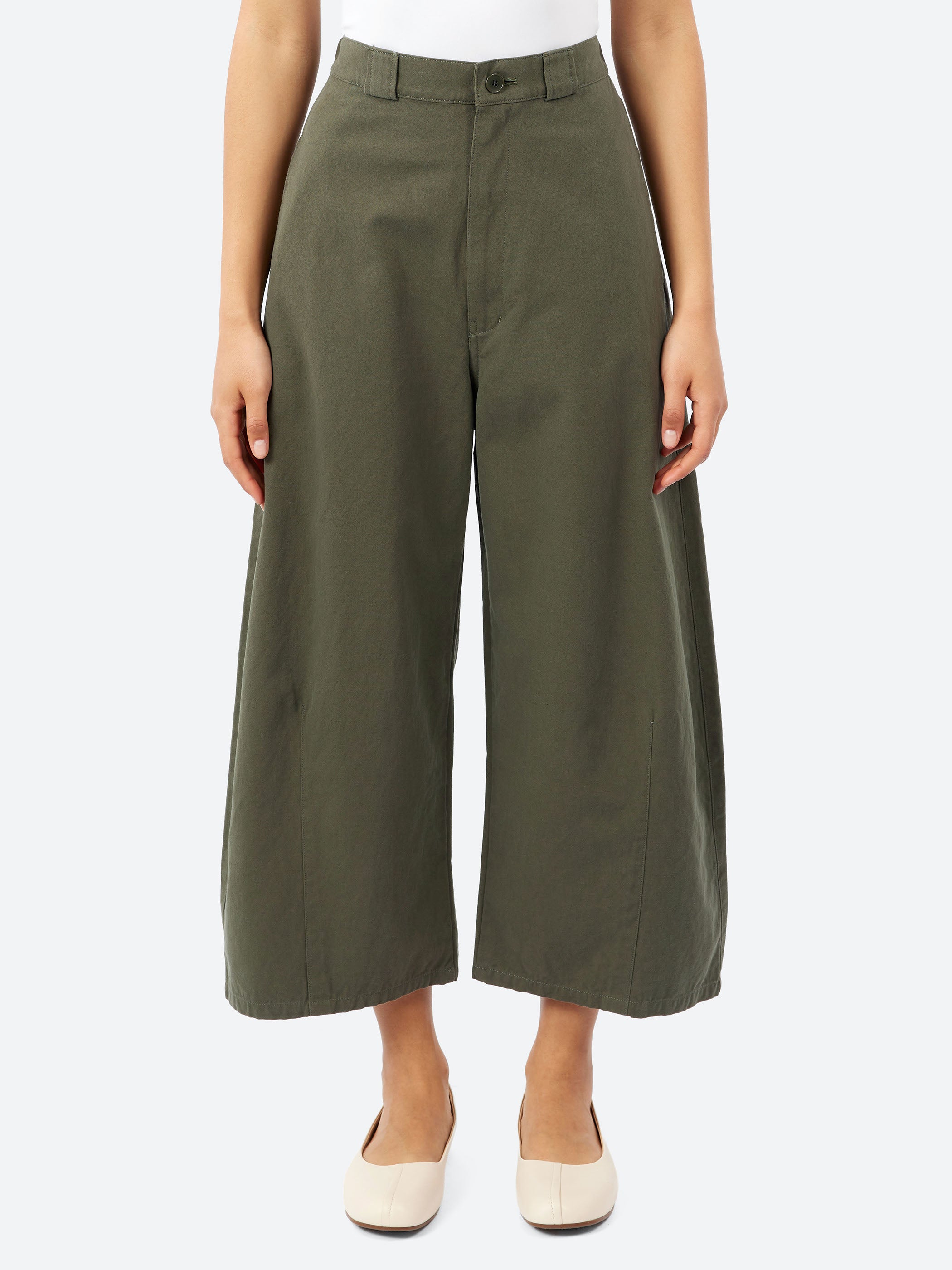 Cotton Linen Canvas Tulip Pant