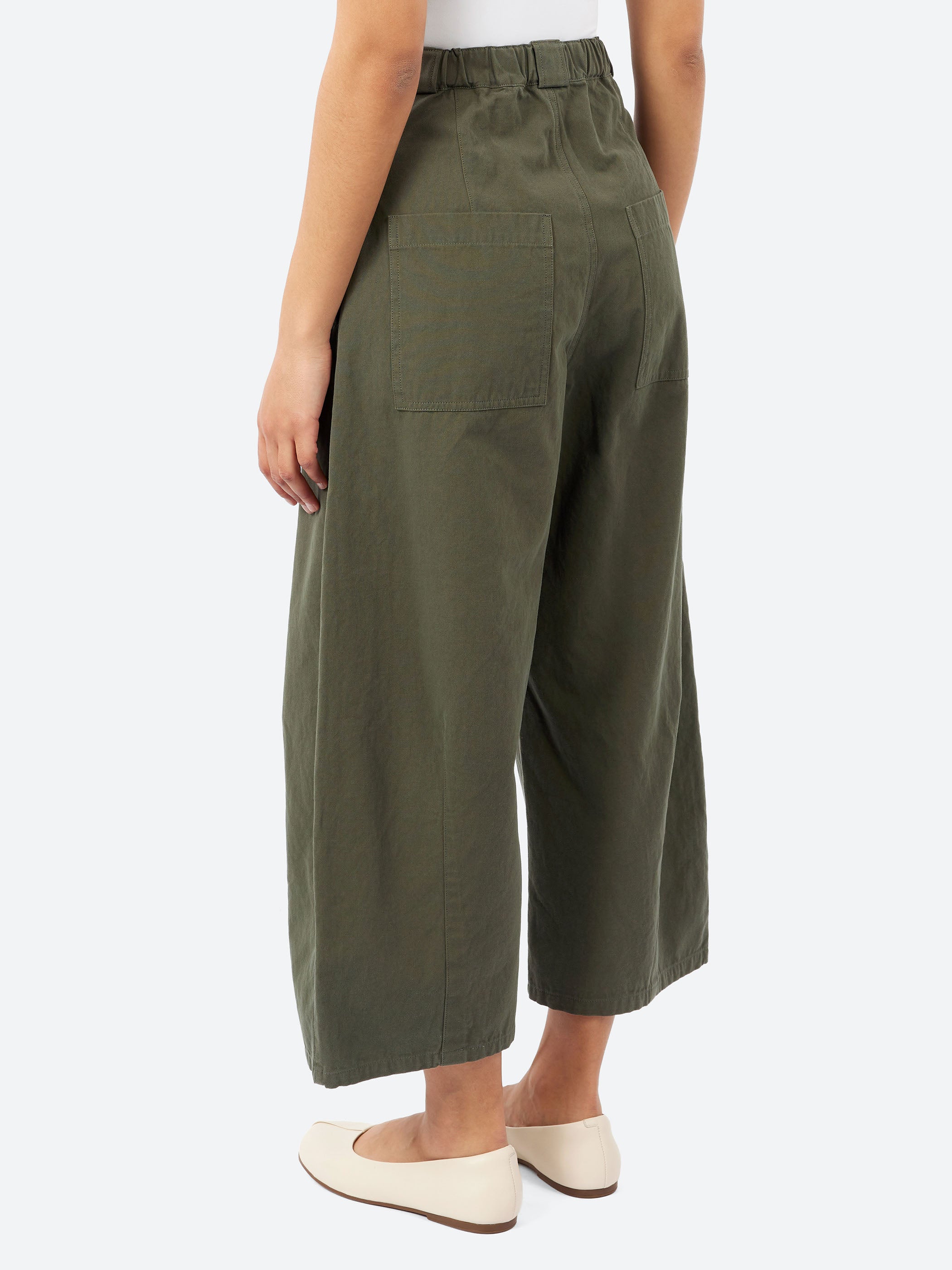 Cotton Linen Canvas Tulip Pant
