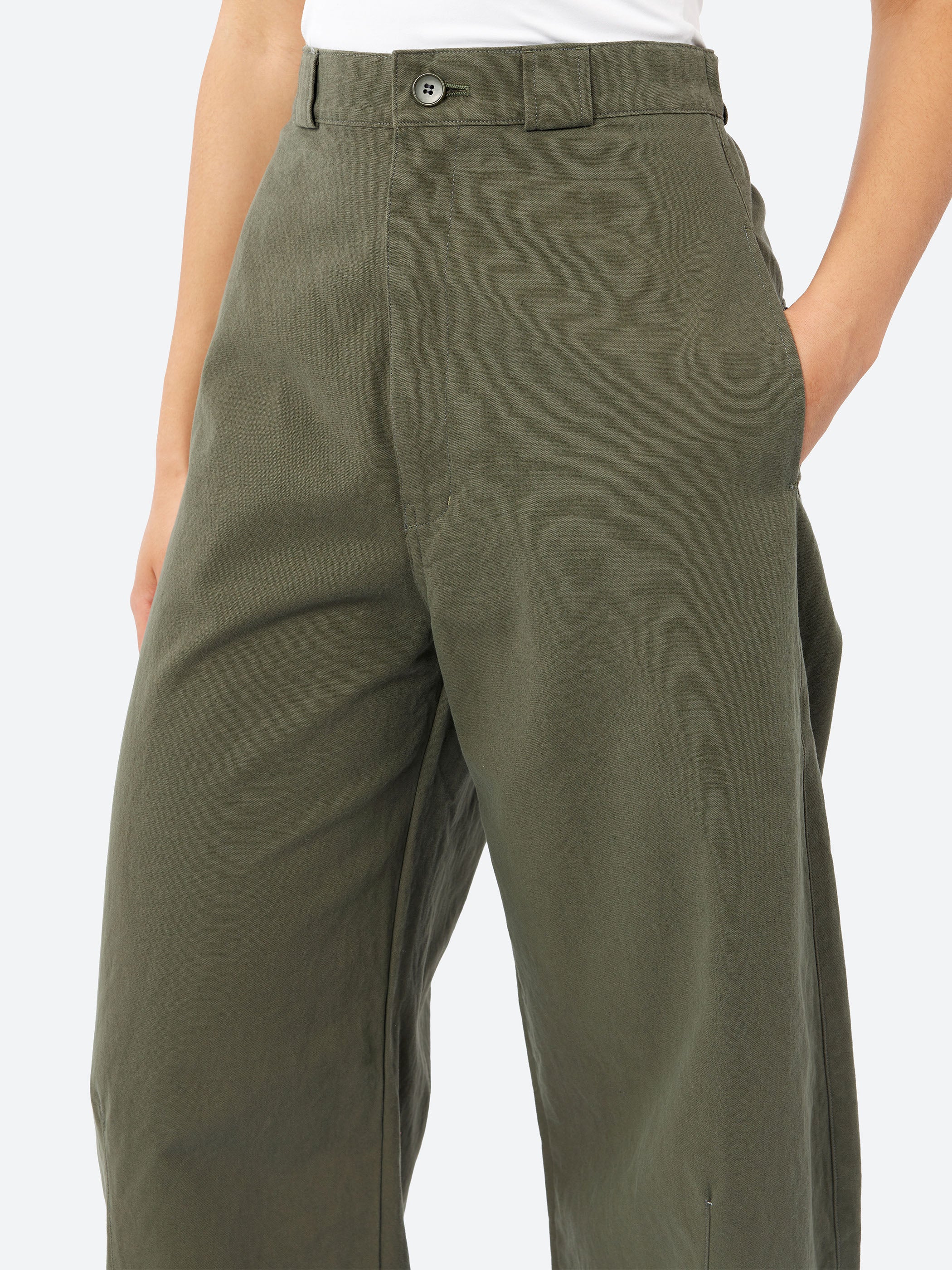 Cotton Linen Canvas Tulip Pant