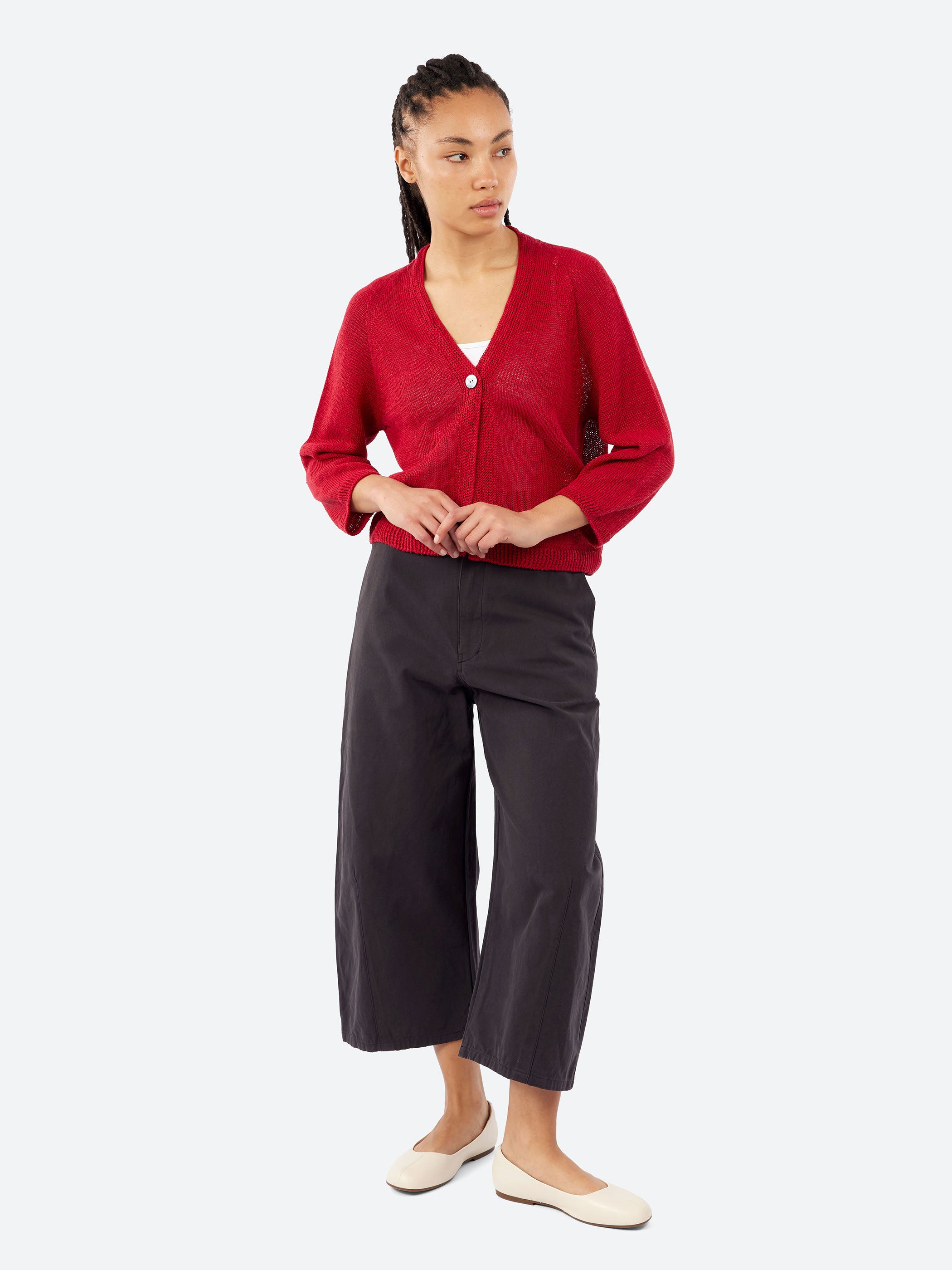 Cotton Linen Canvas Tulip Pant