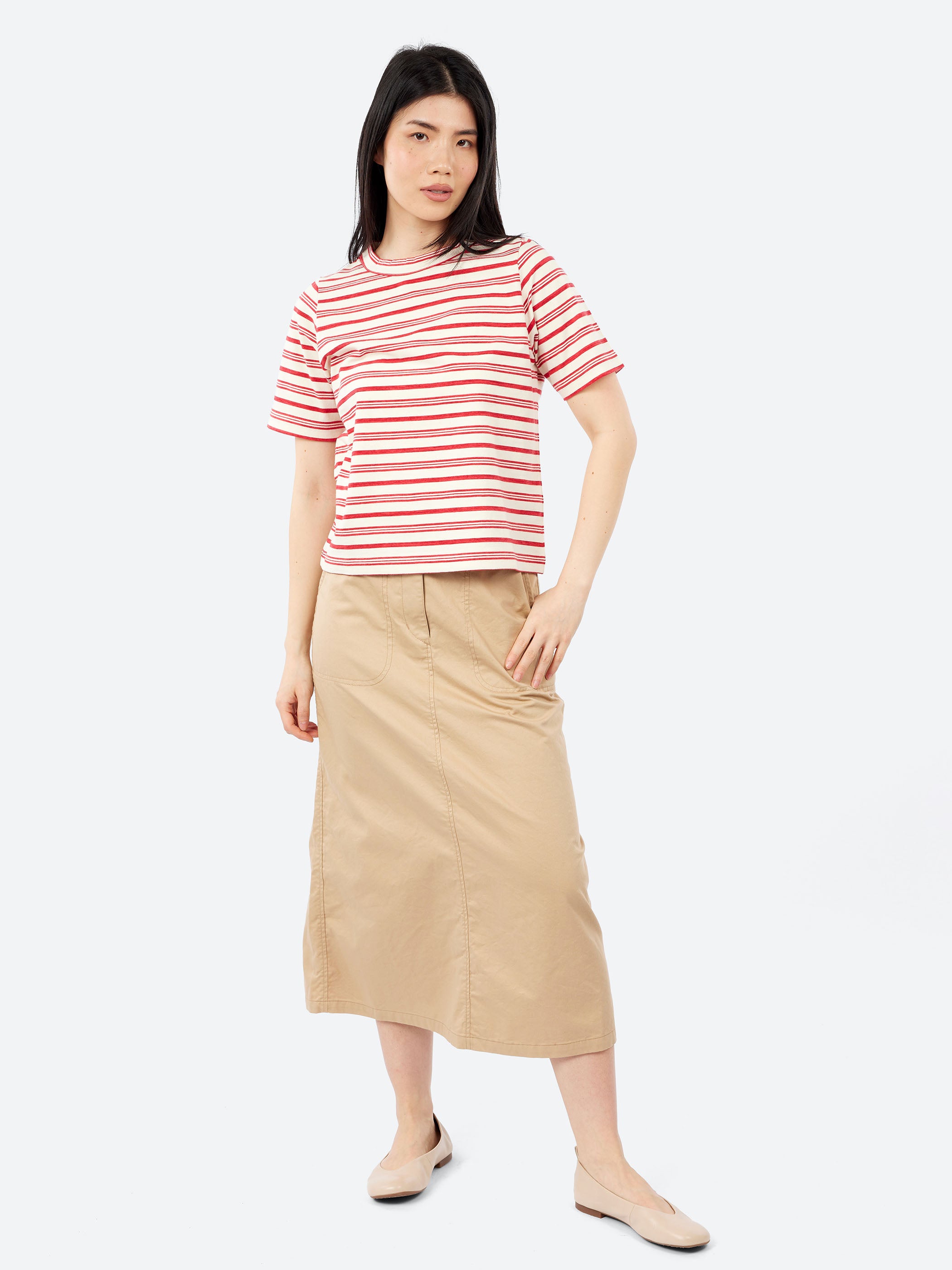 Organic Cotton Twill A-line Skirt