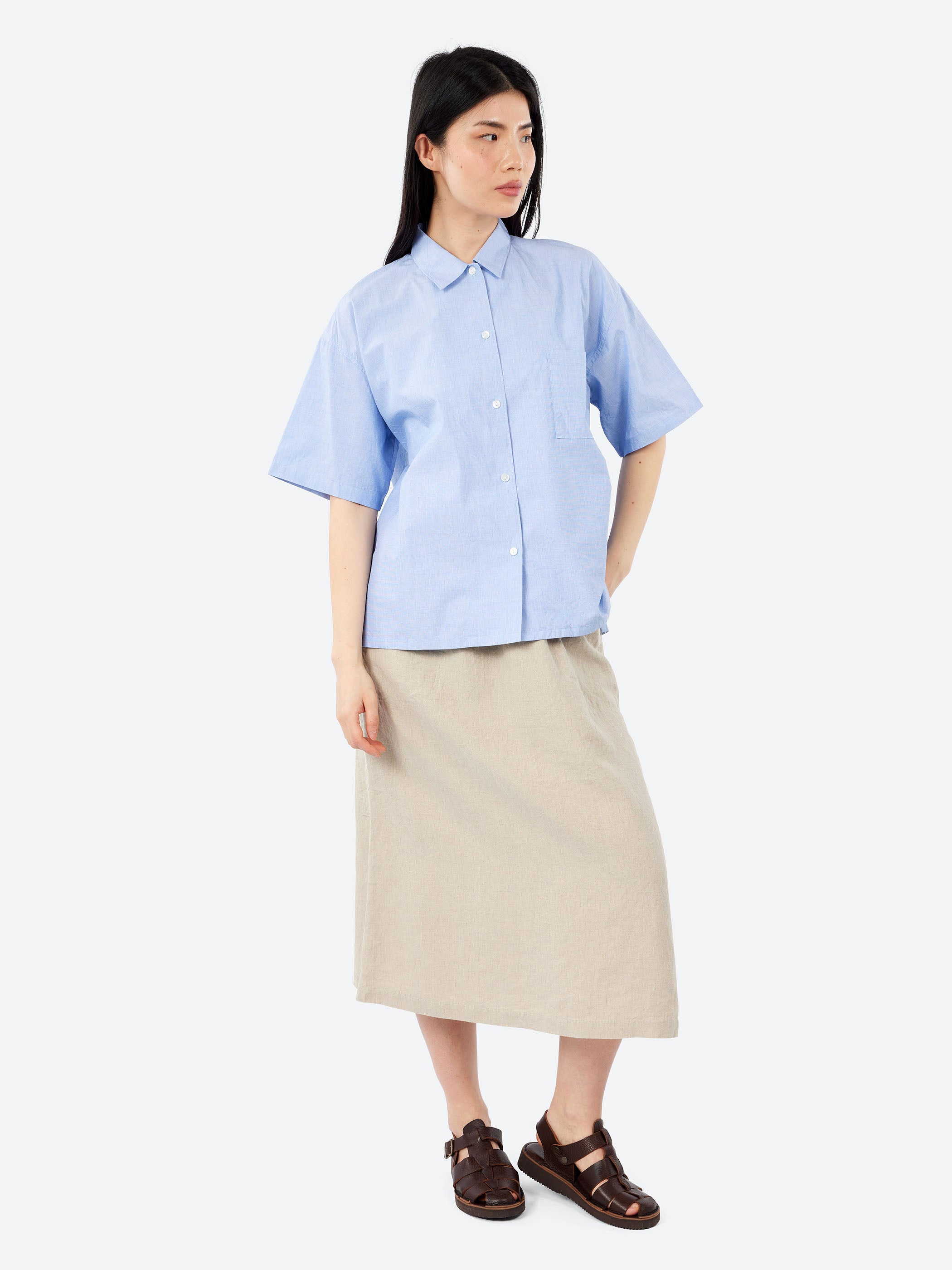 Plain Linen Painter Skirt