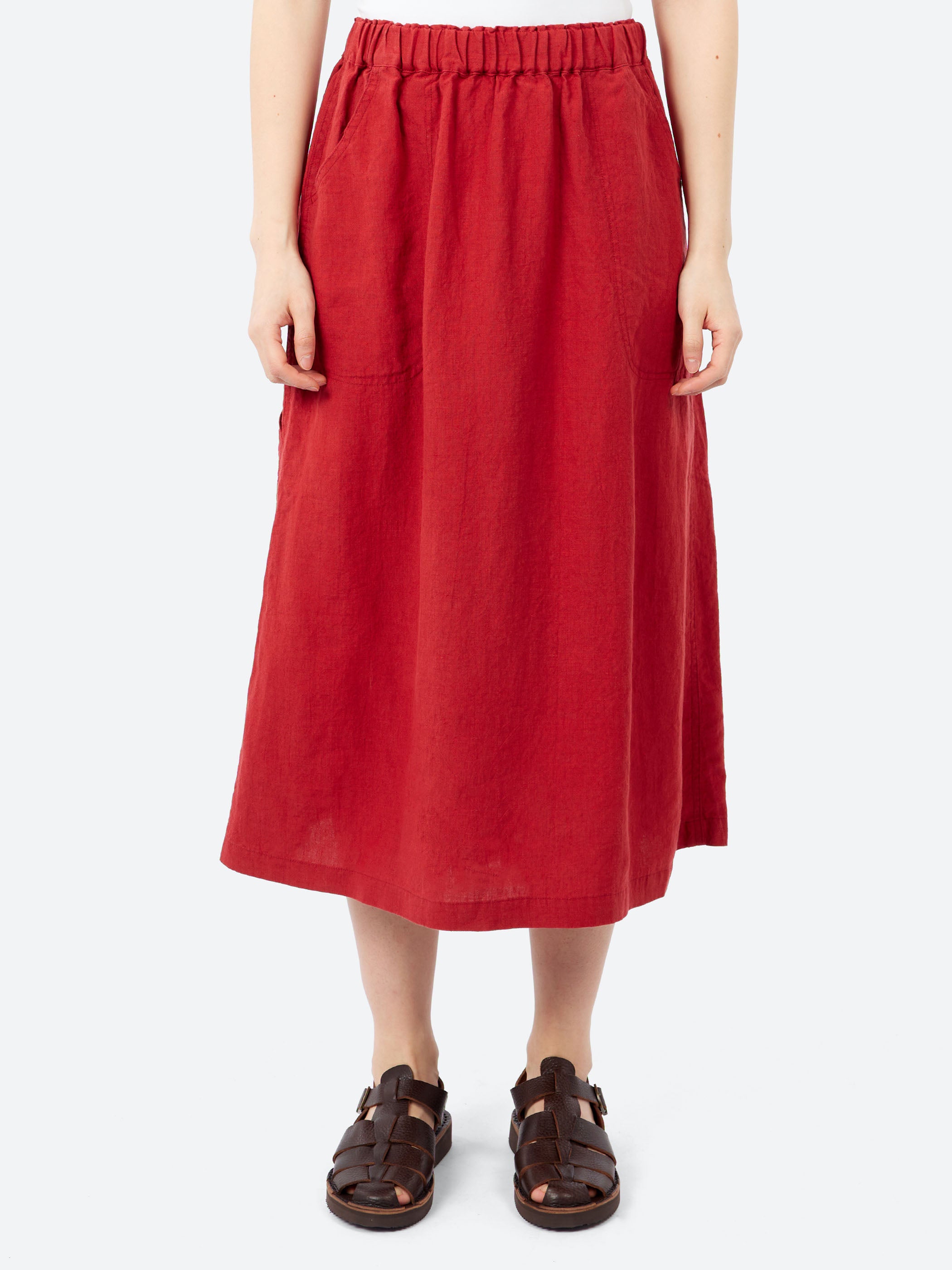 Plain Linen Painter Skirt
