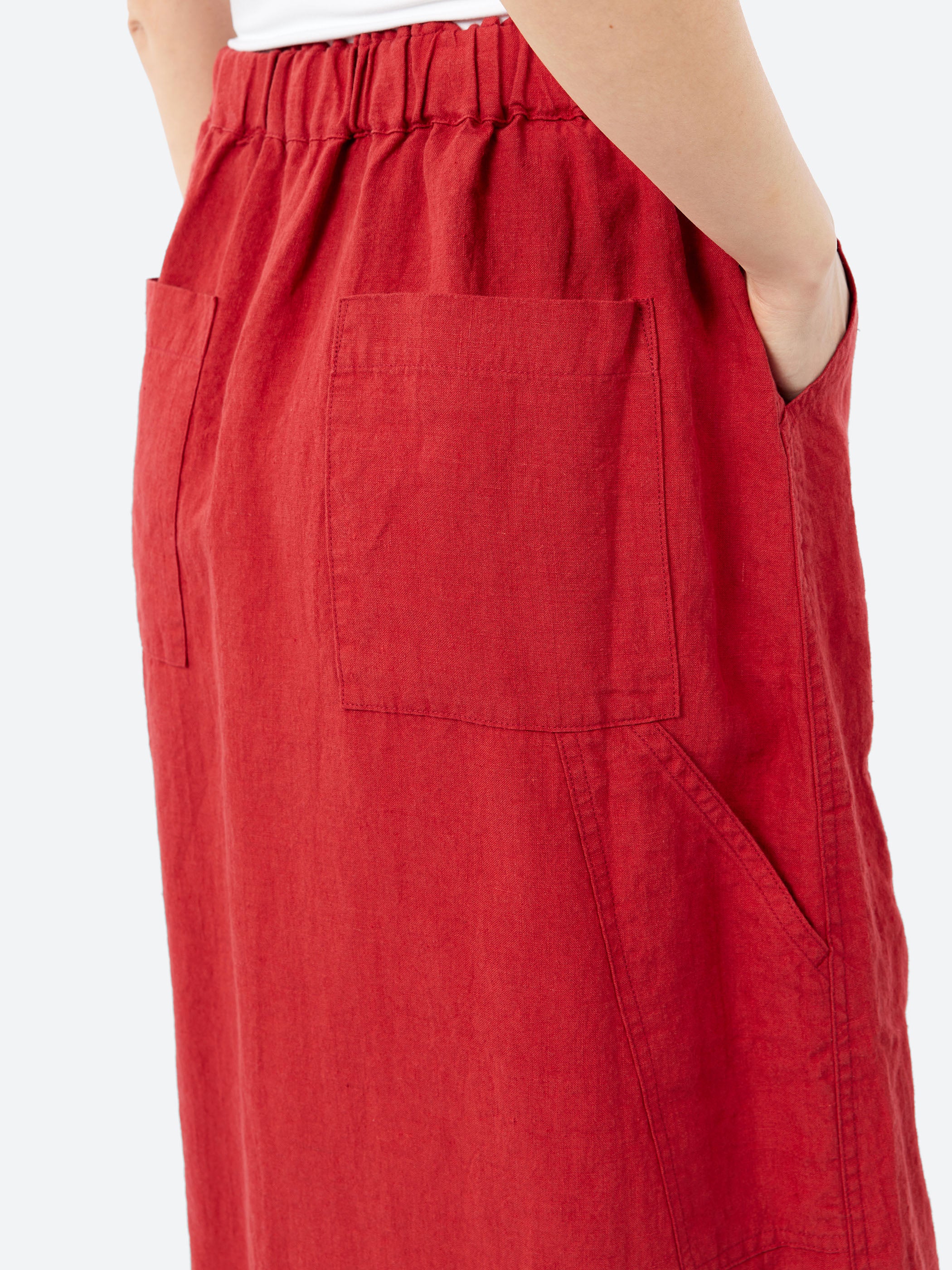 Plain Linen Painter Skirt