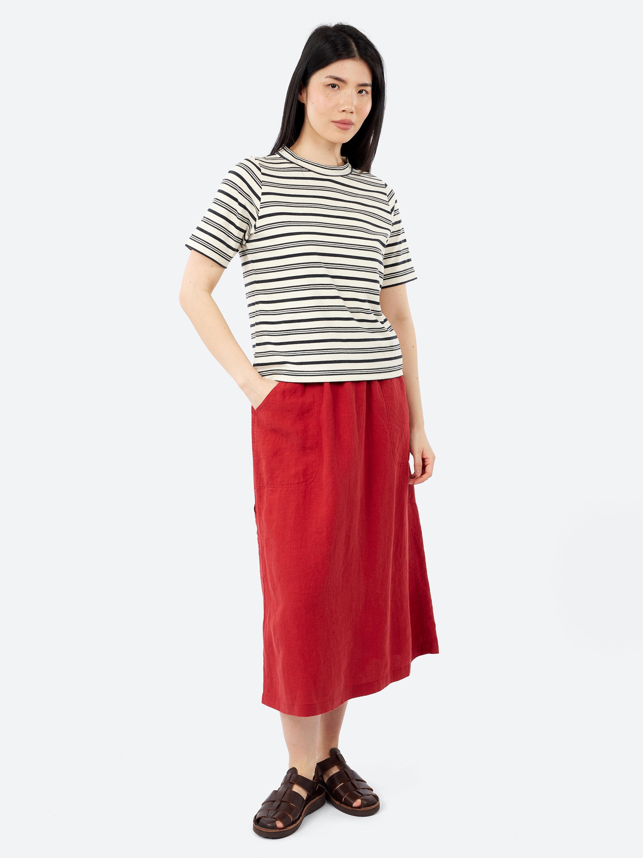 Plain Linen Painter Skirt