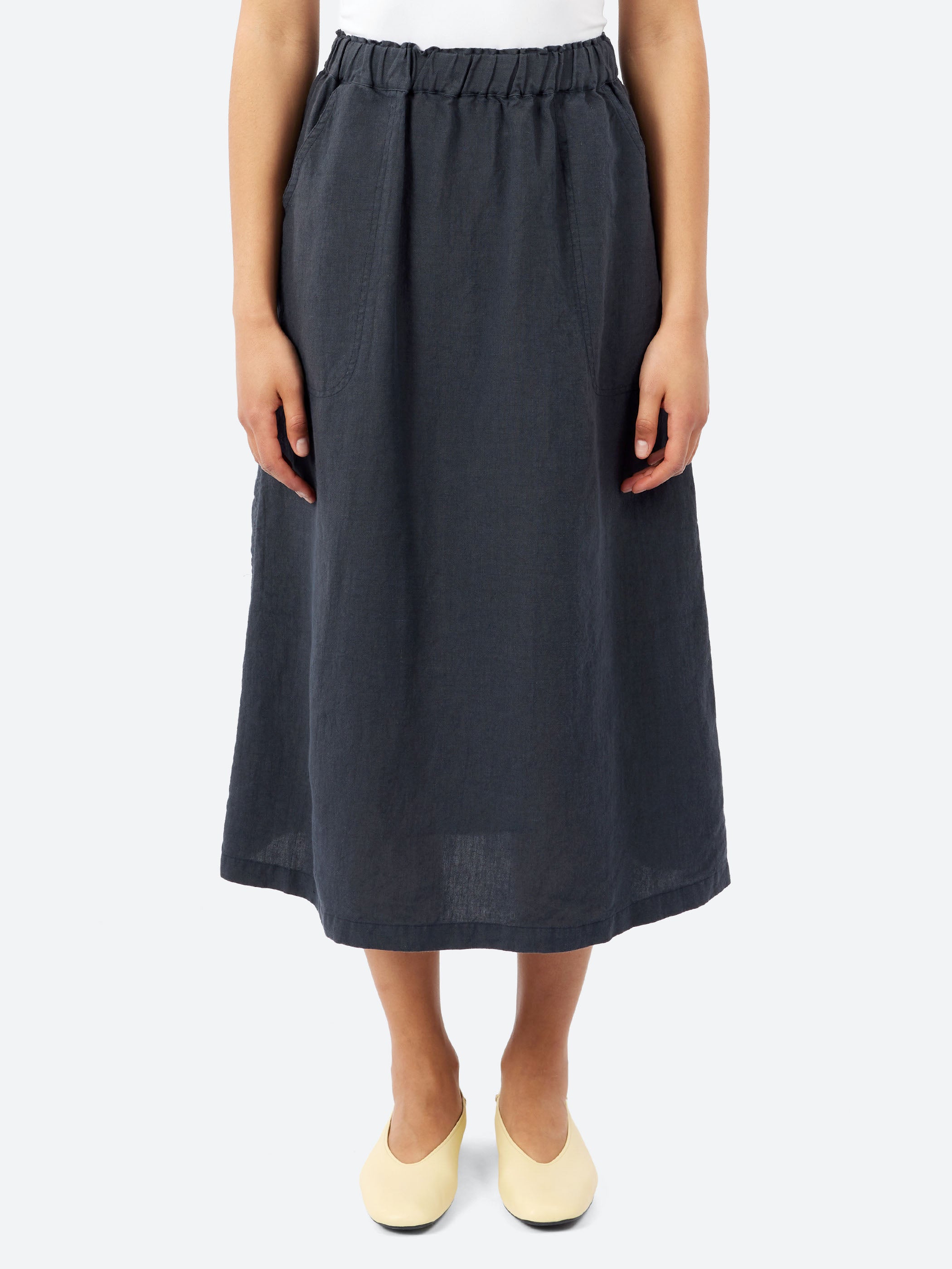 Plain Linen Painter Skirt