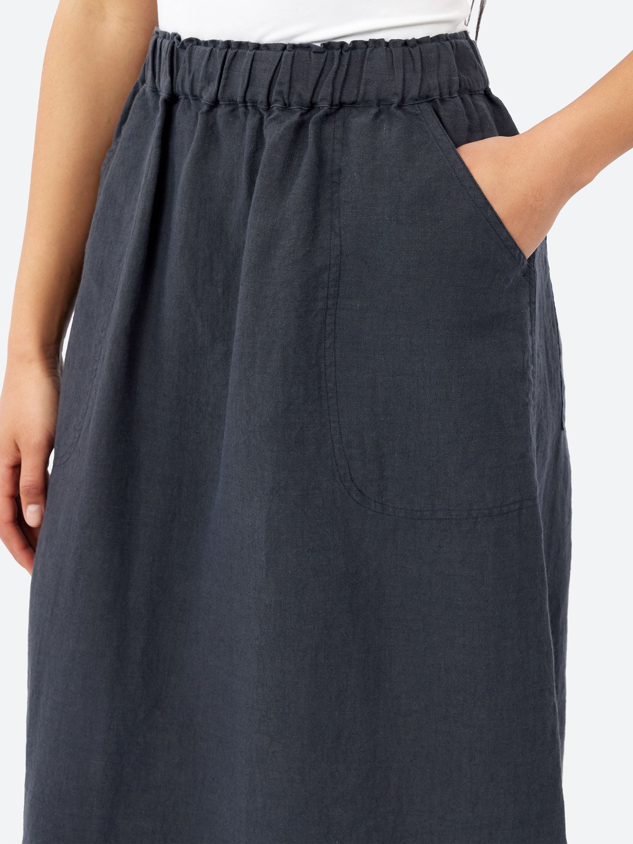 Plain Linen Painter Skirt