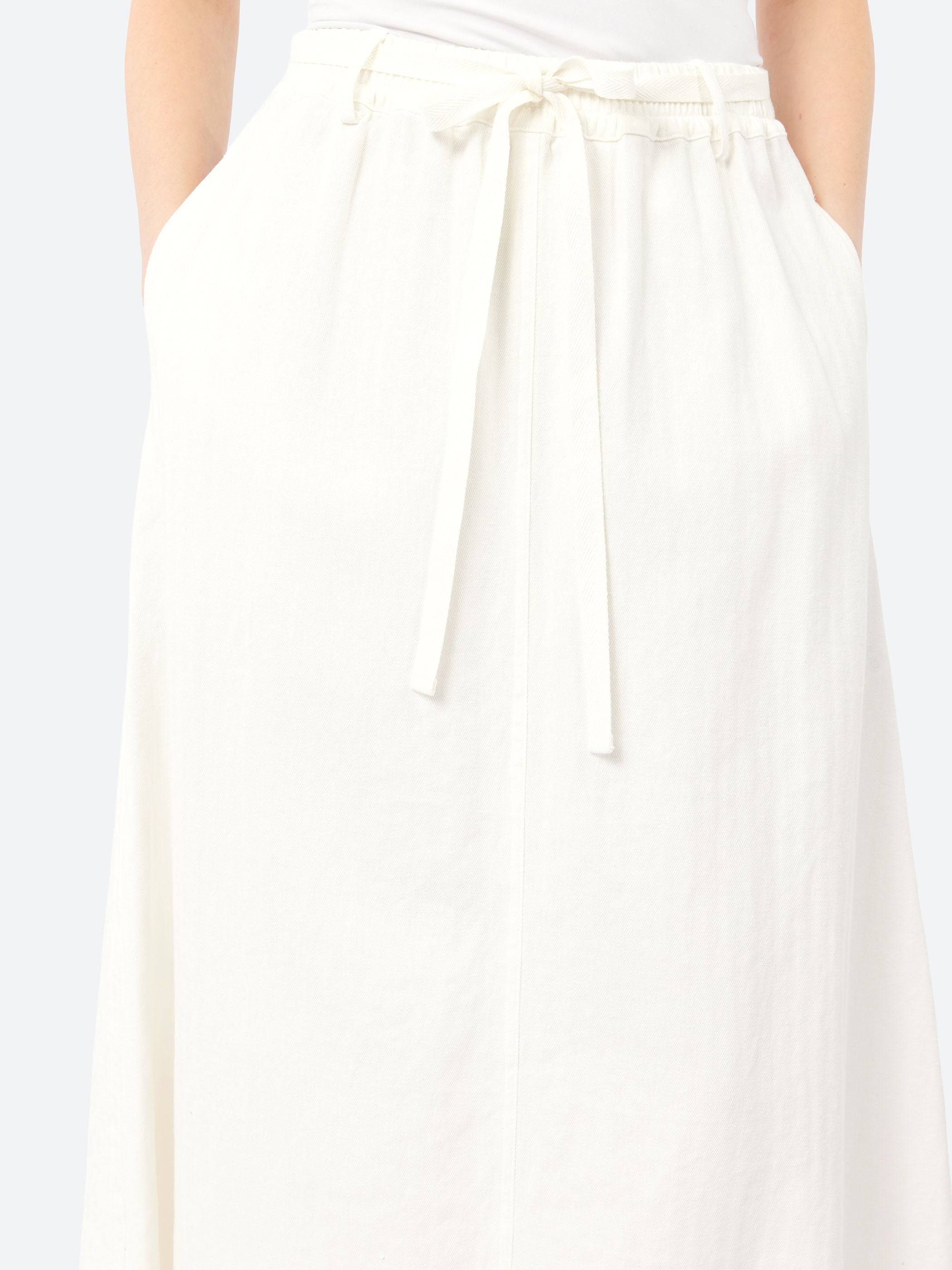 Cotton Linen Herringbone Skirt