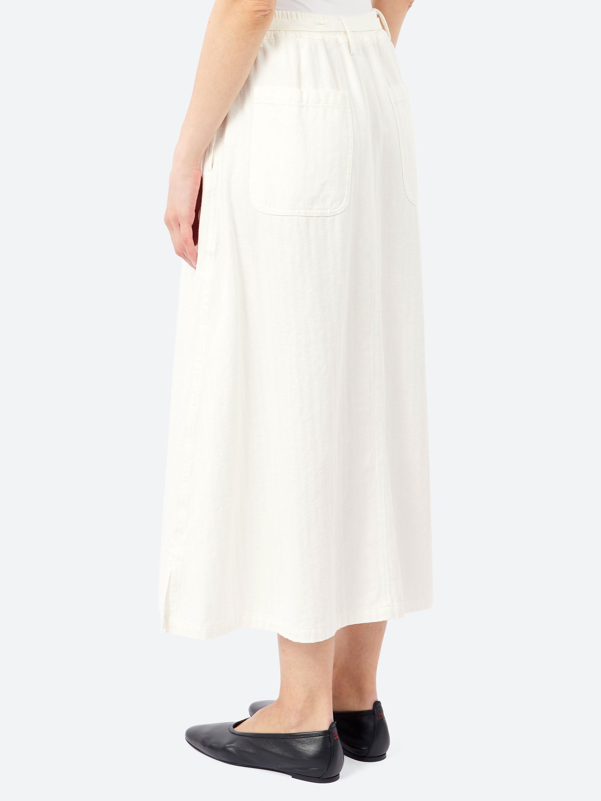 Cotton Linen Herringbone Skirt