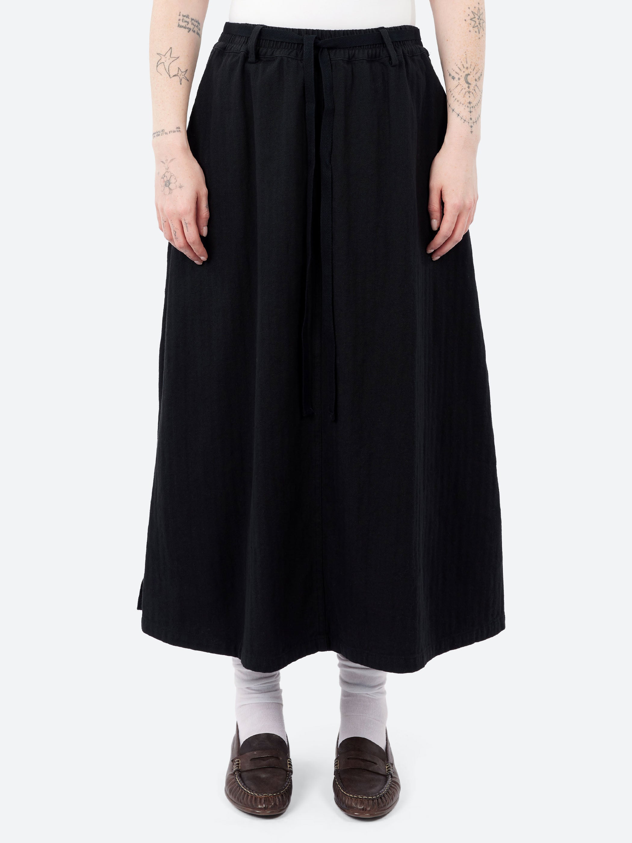 Cotton Linen Herringbone Skirt