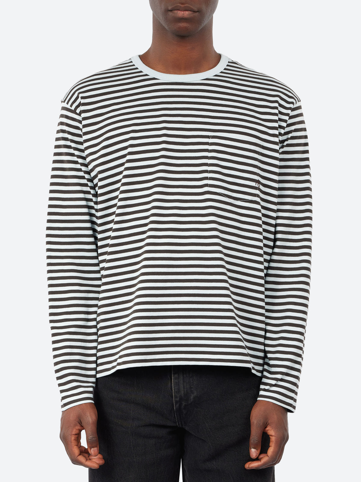 Striped Boxy Long-Sleeve Tee