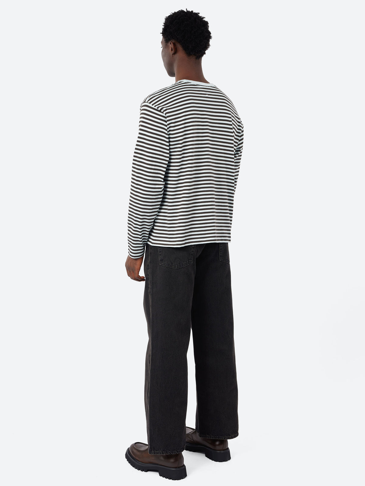 Striped Boxy Long-Sleeve Tee