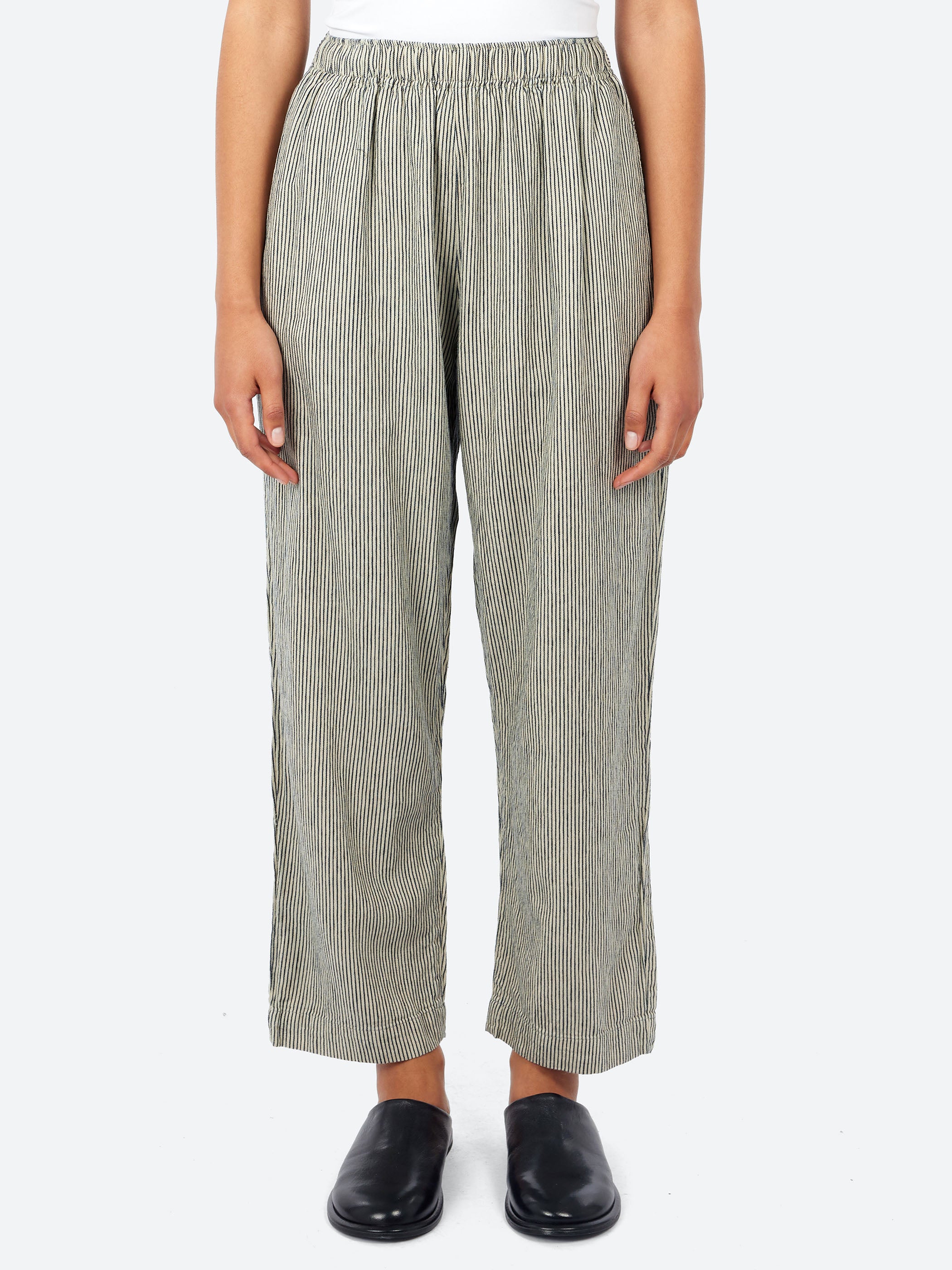 Linen and Cotton Hickory Balloon Pants