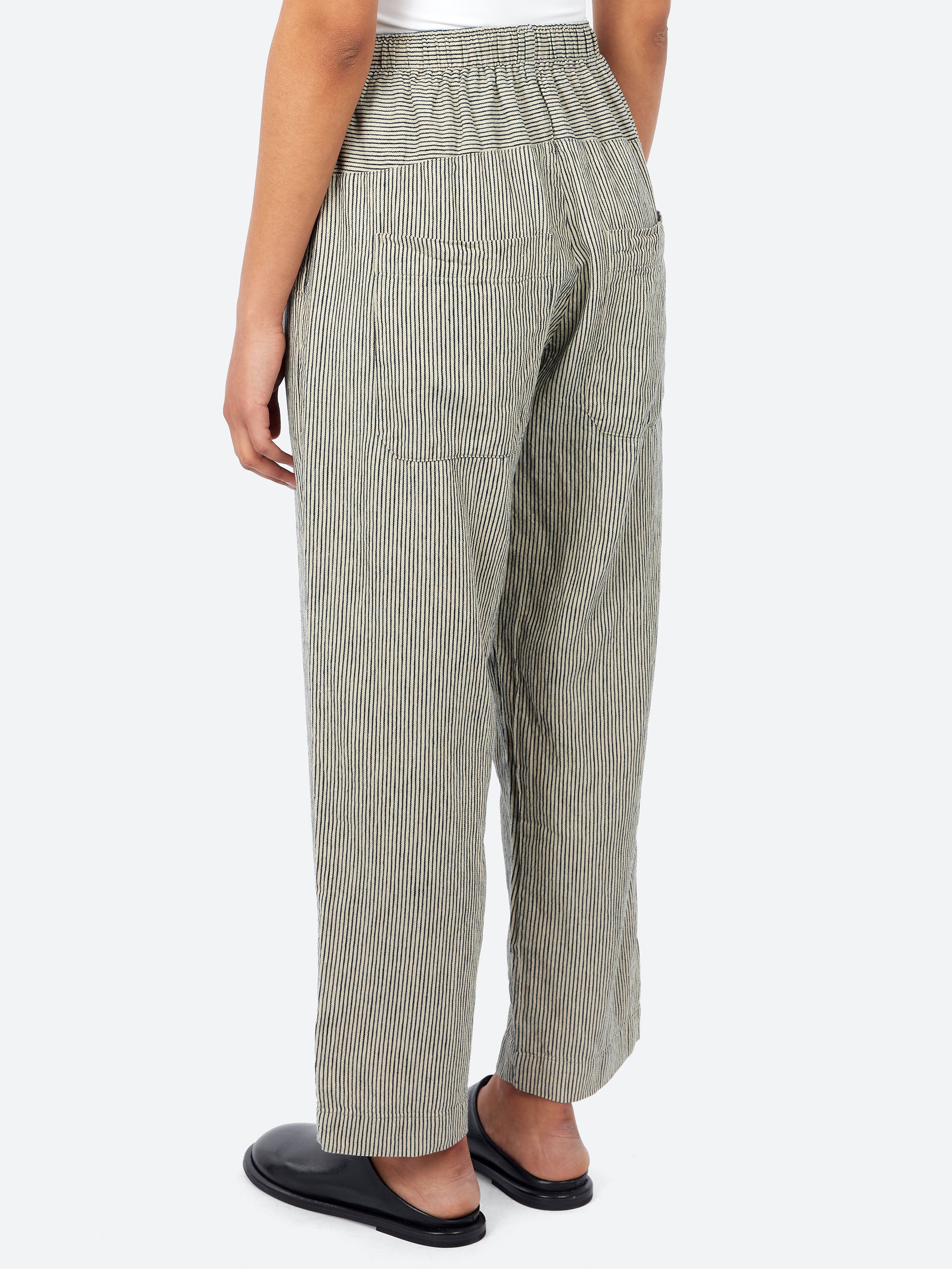 Linen and Cotton Hickory Balloon Pants