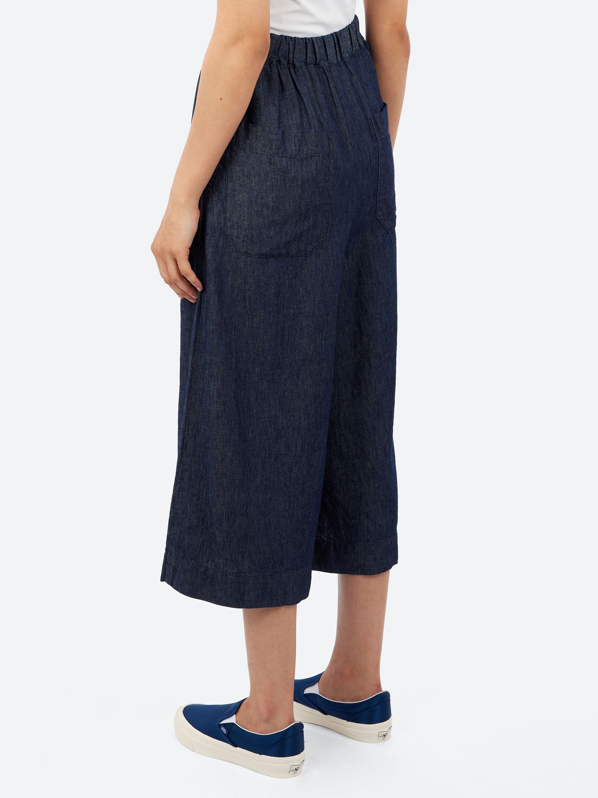 Kyoko Linen and Cotton Denim Culottes