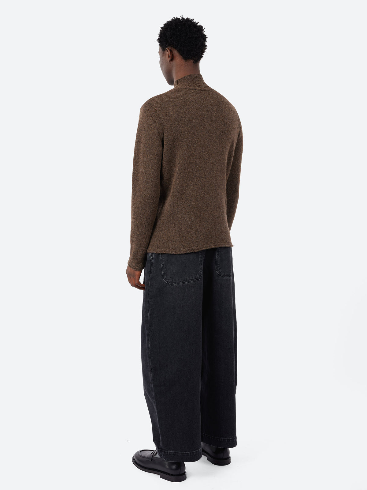 Camel Wool Mockneck Sweater