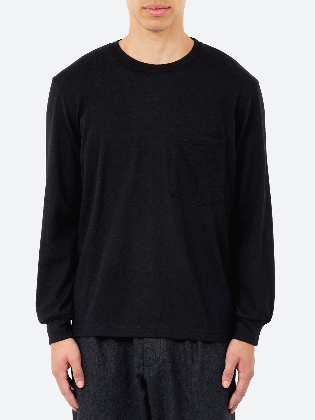 Recycled Wool Mix SJ L/S Pocket Tee