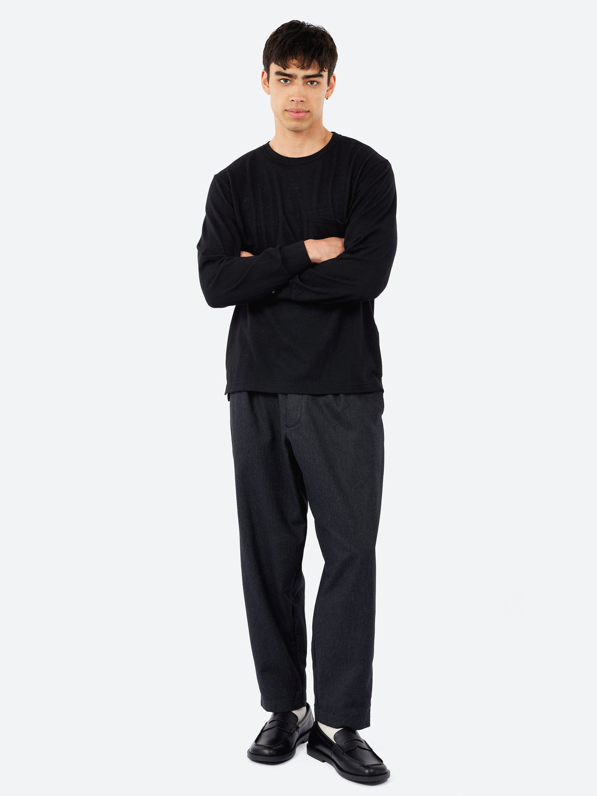 Recycled Wool Mix SJ L/S Pocket Tee