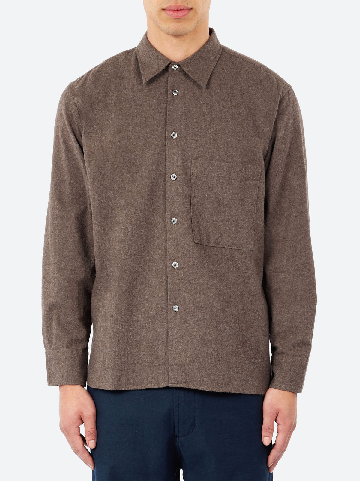 Brushed Flannel Square Pocket Shirt