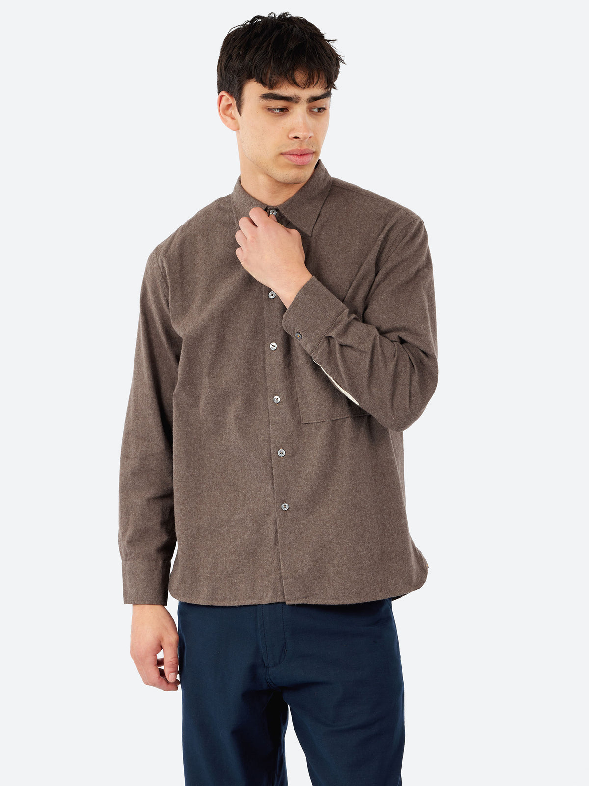 Brushed Flannel Square Pocket Shirt