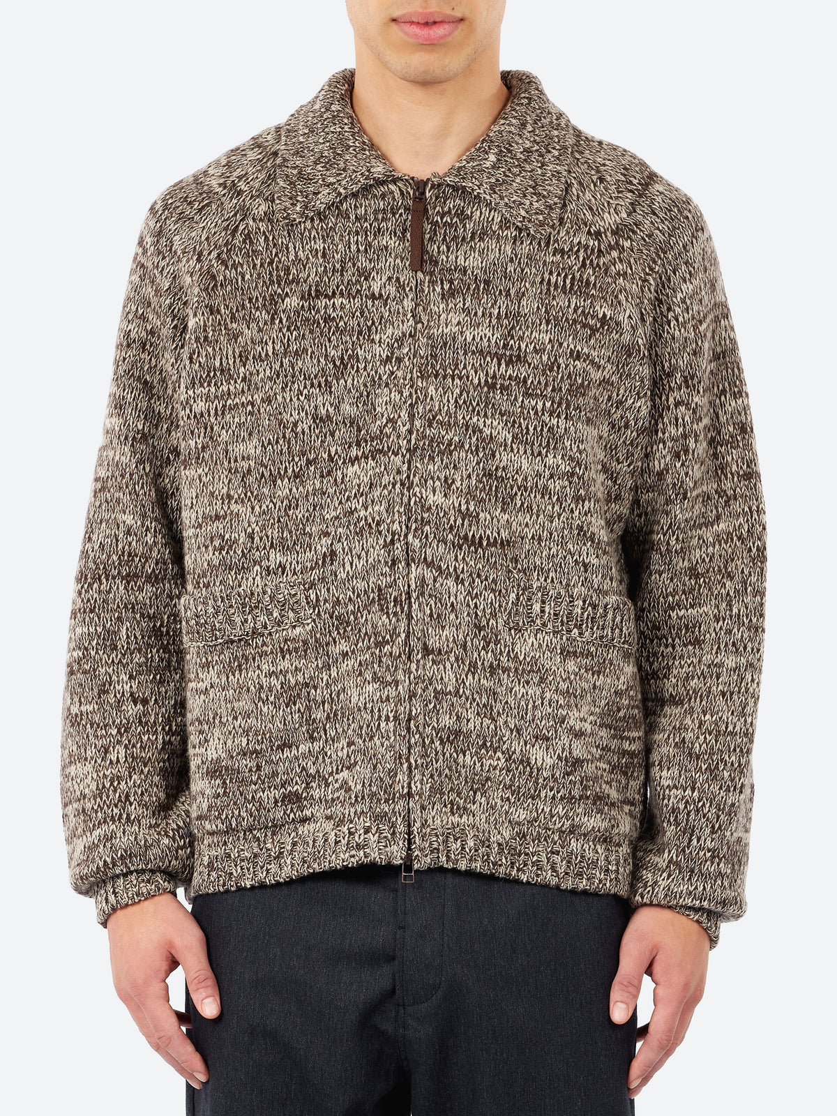 Lambswool Zip Cardigan