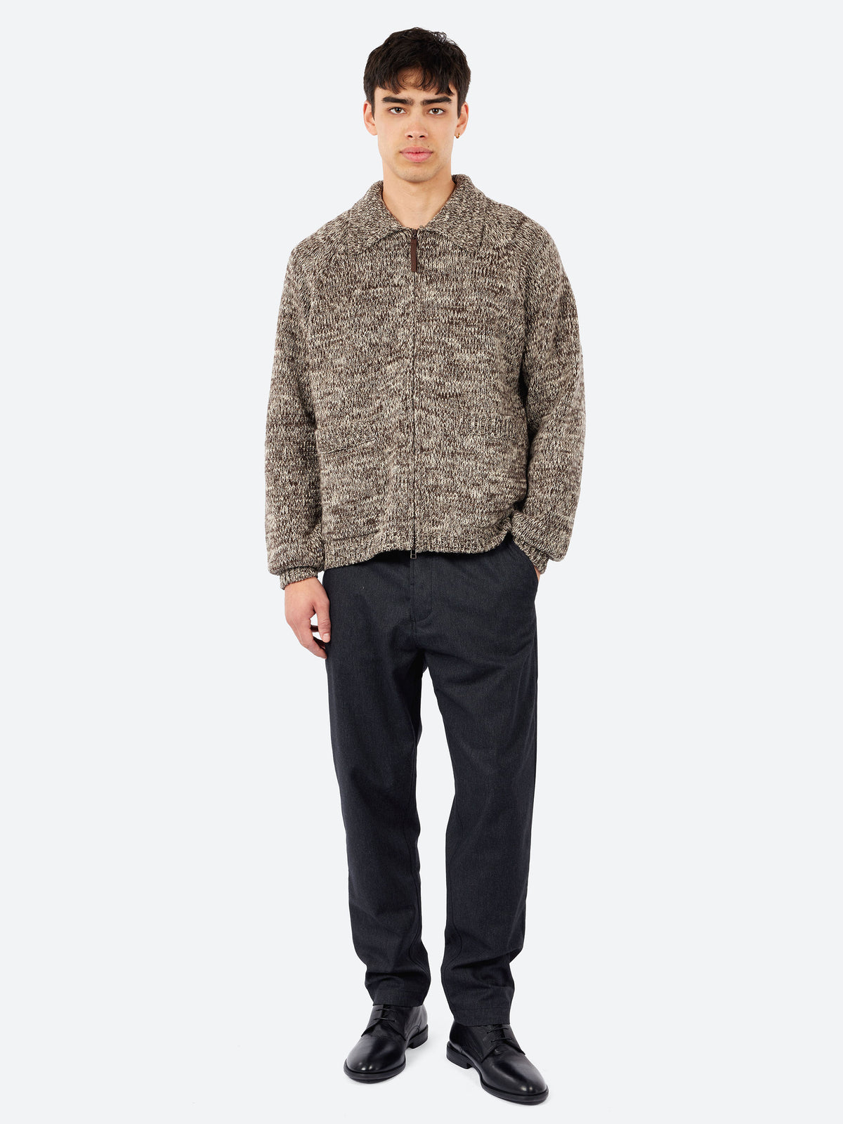 Lambswool Zip Cardigan