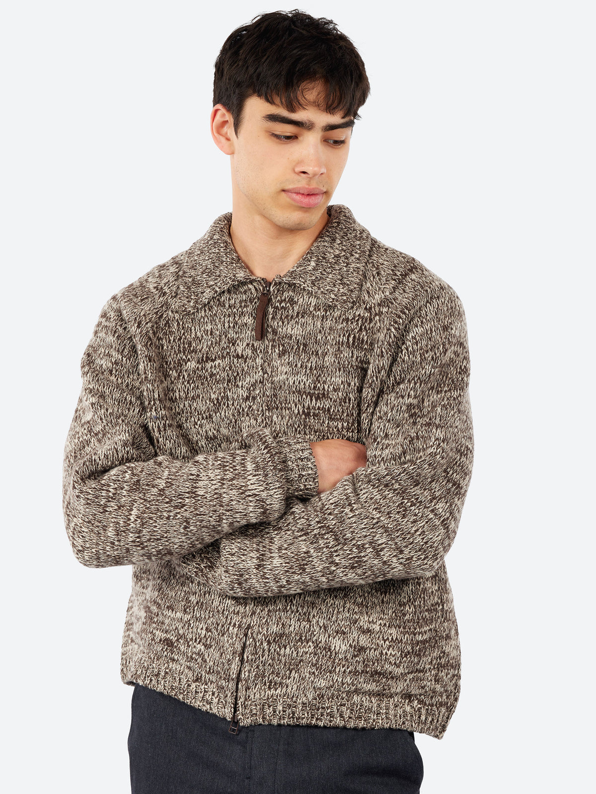Lambswool Zip Cardigan