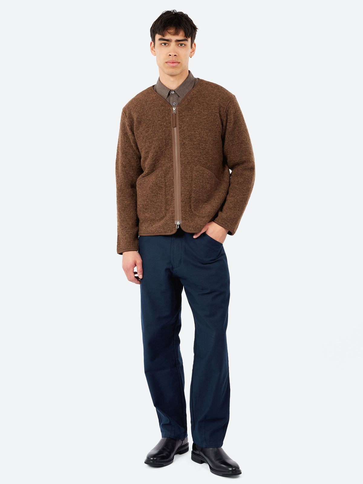 Wool Fleece Zip Liner Jacket