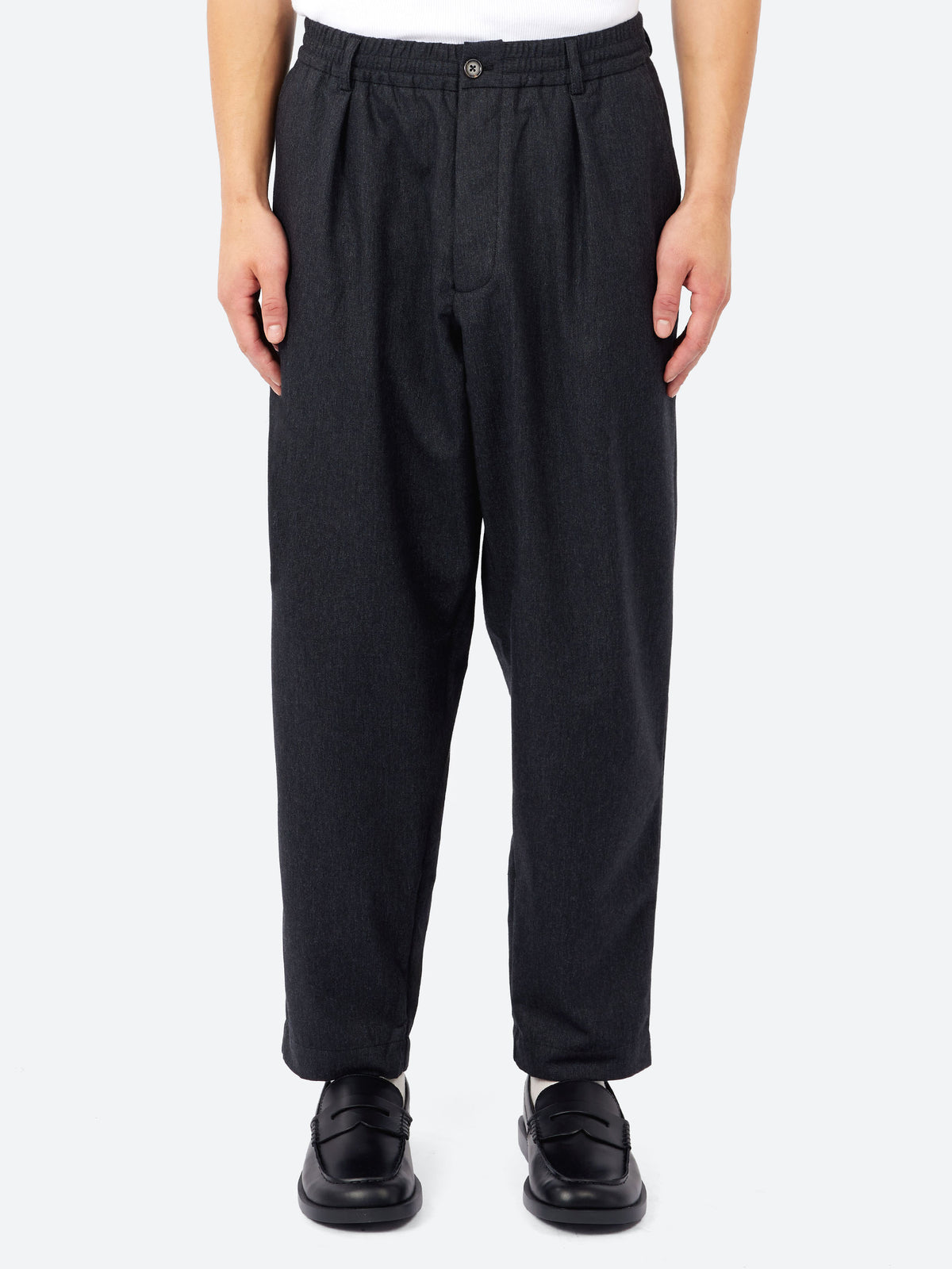 Recycled Italian Tweed Pleated Track Pant