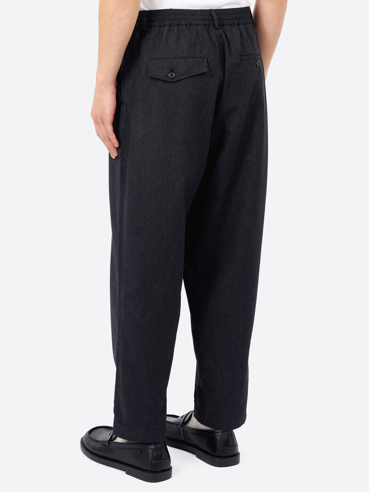 Recycled Italian Tweed Pleated Track Pant