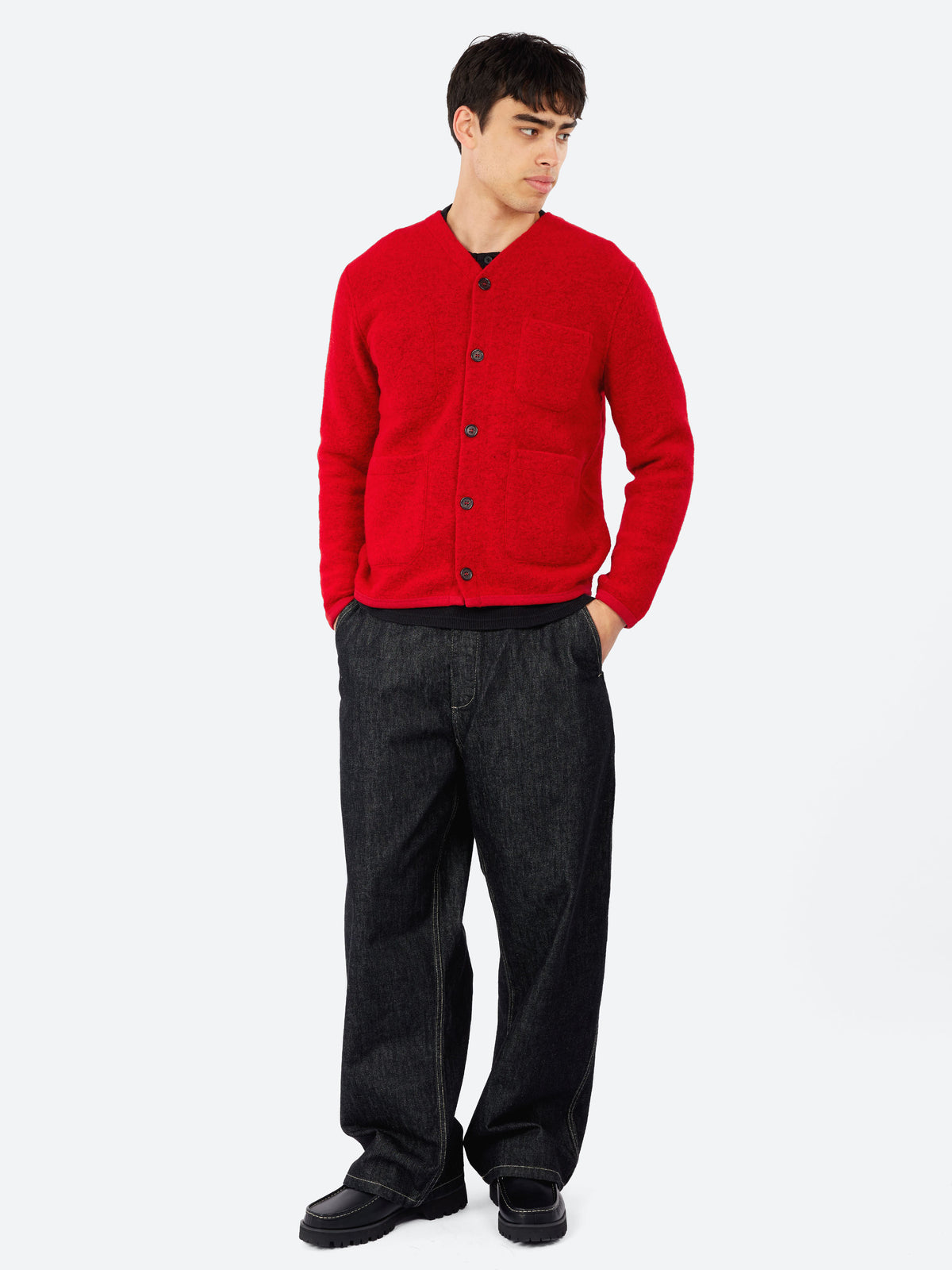 Wool Fleece Cardigan