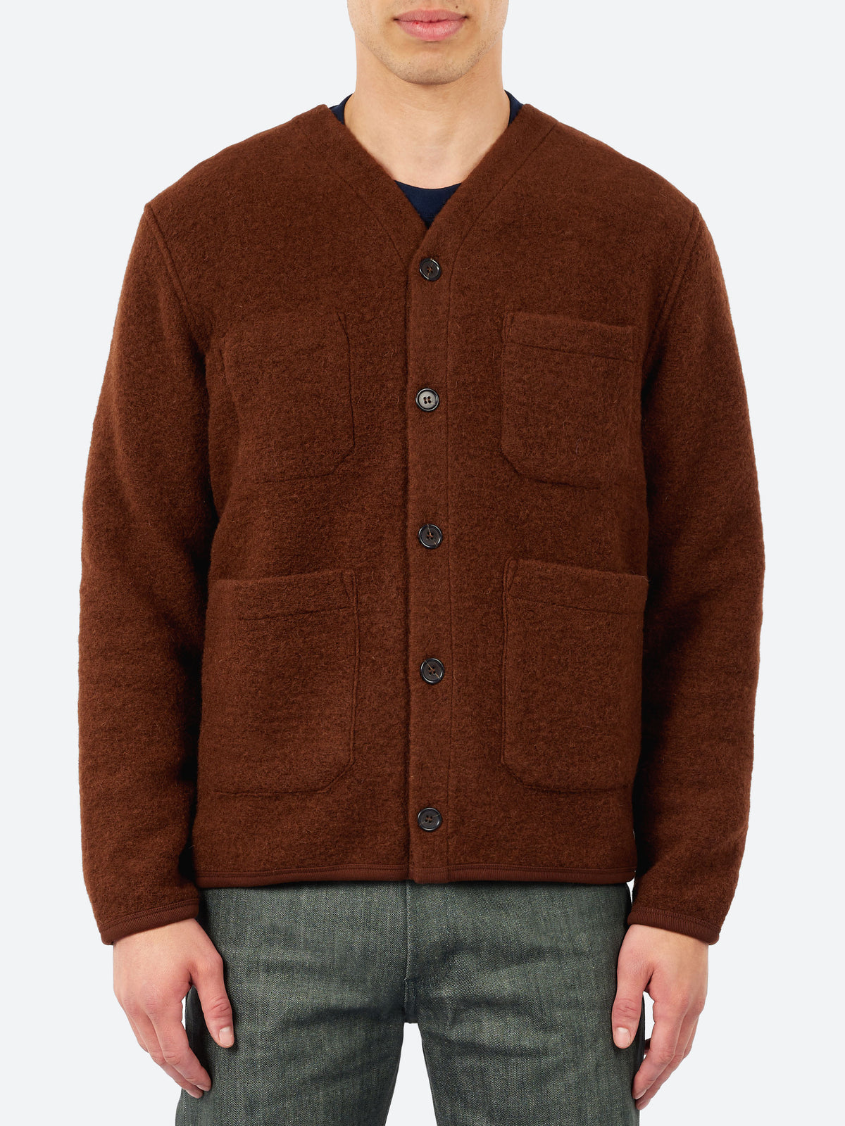 Wool Fleece Cardigan