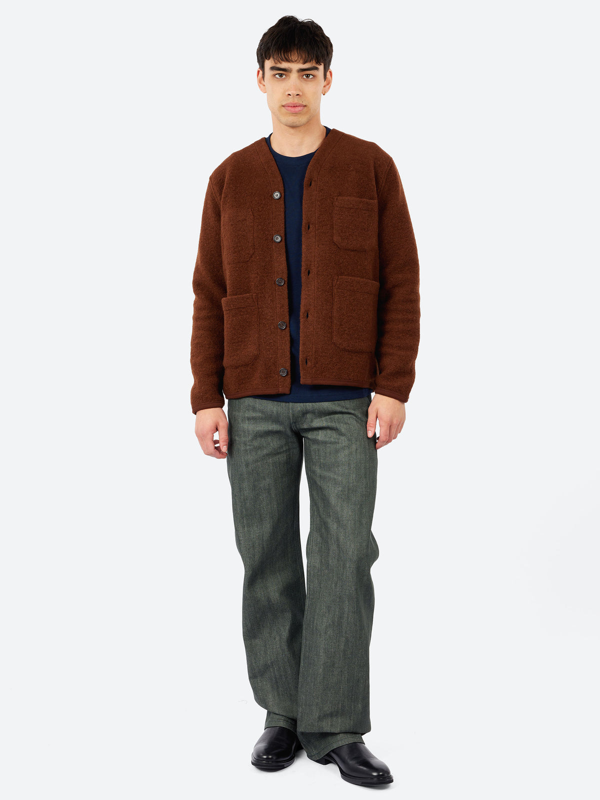 Wool Fleece Cardigan