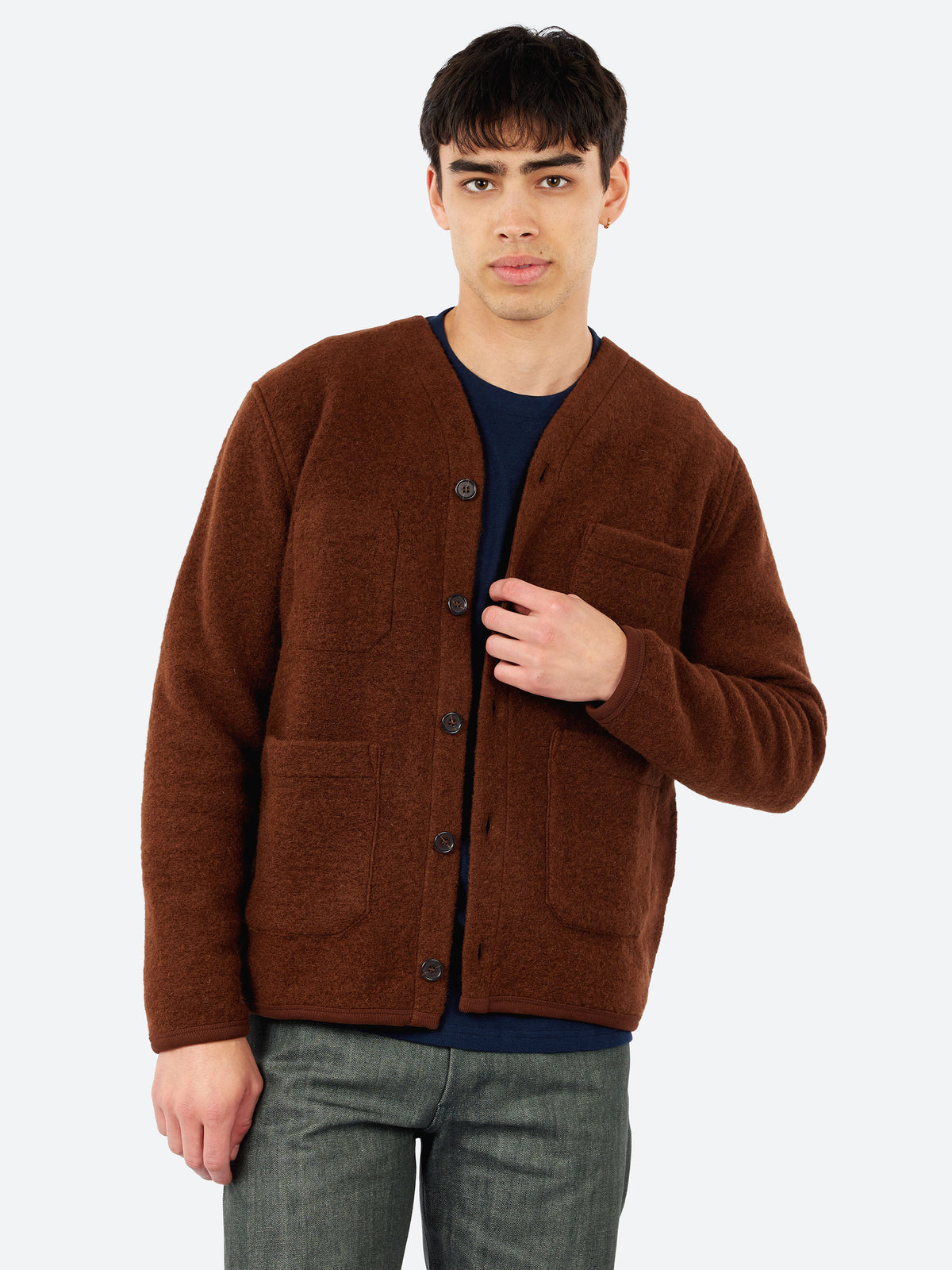 Wool Fleece Cardigan