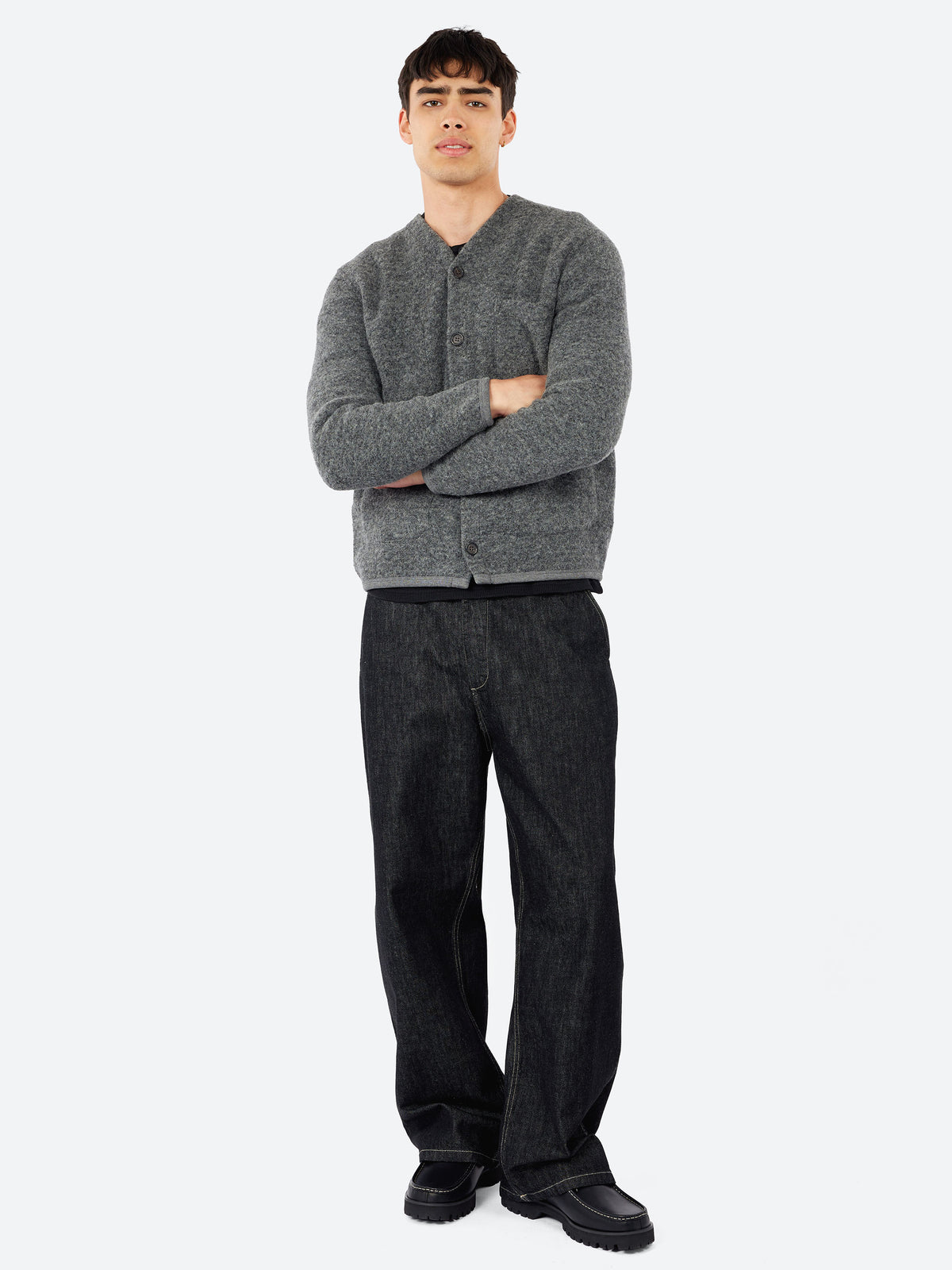 Wool Fleece Cardigan