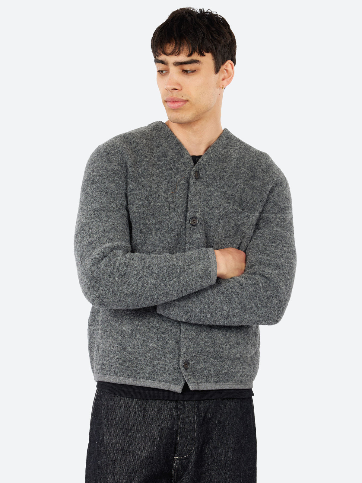Wool Fleece Cardigan