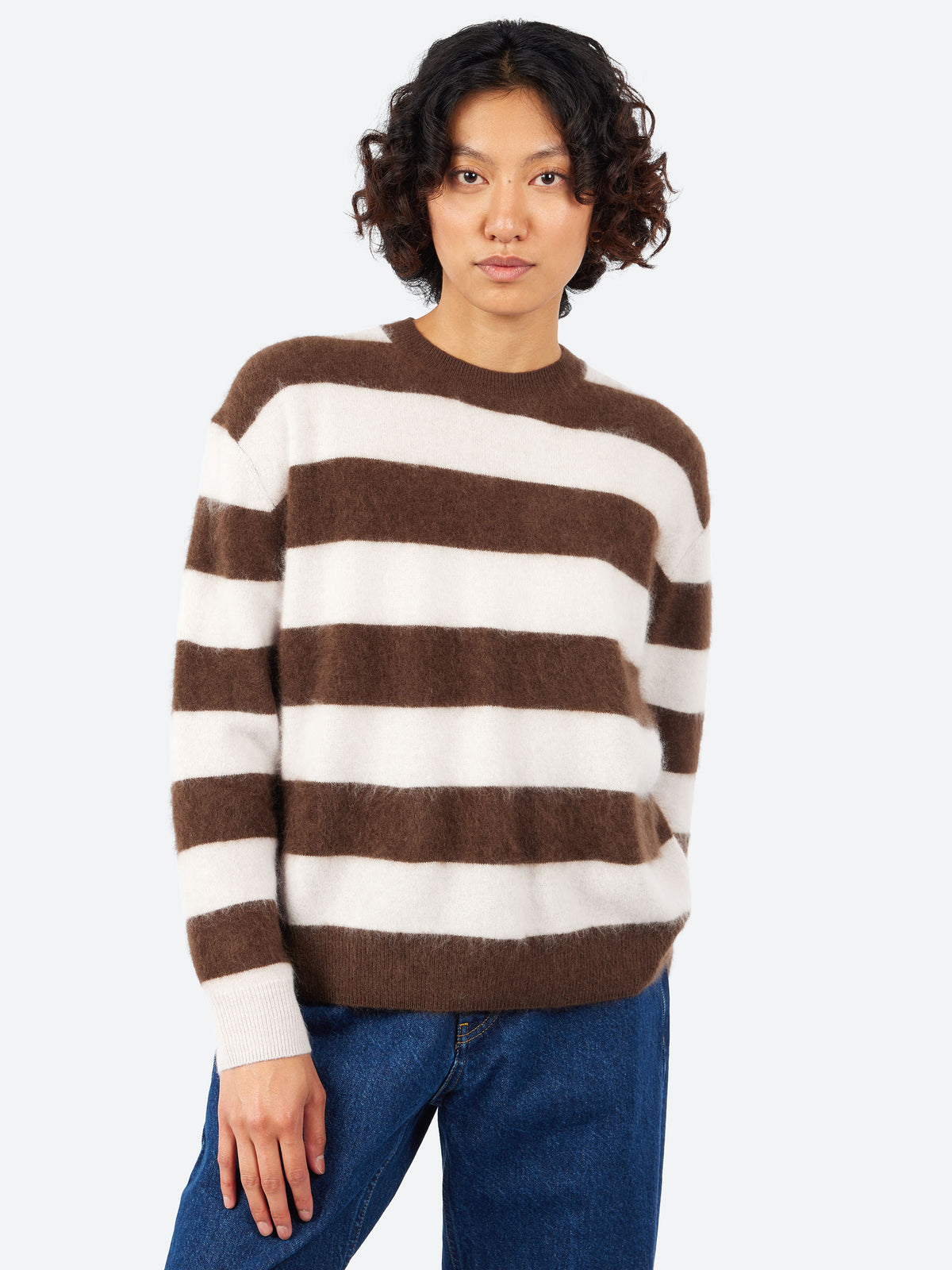 Brushed Stripe Crew